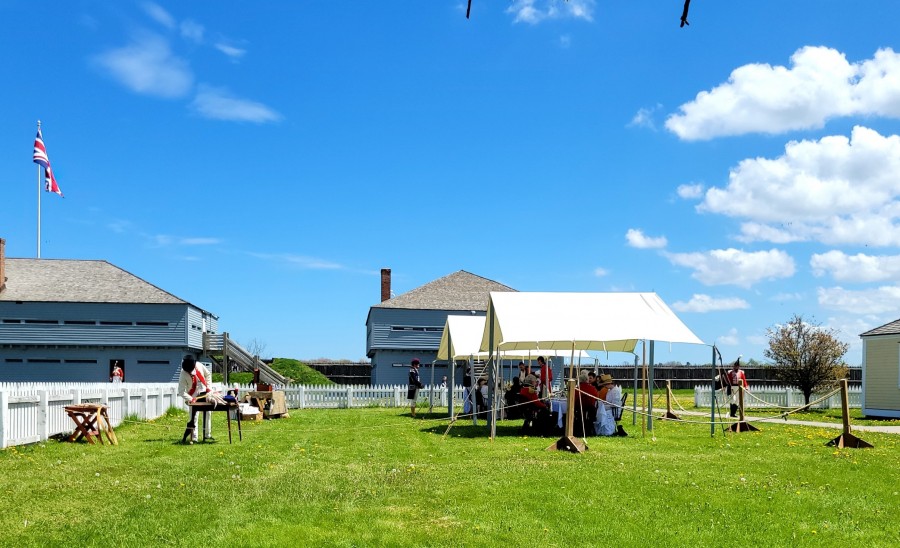 The setting for the Officer's Day lunch at Fort George, on May 14. (Tony Chisholm)