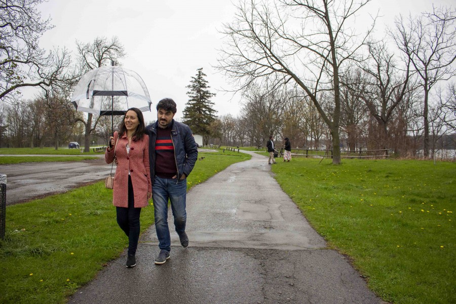 Richard Harley photographed visitors walking in the rain along the Niagara Parkway on May 1.