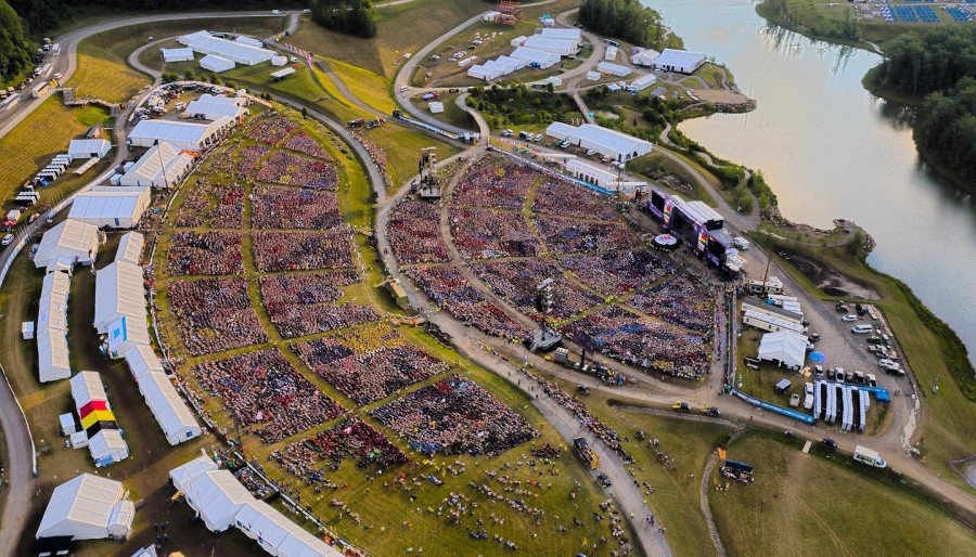 World Scout Jamboree drone photo of crowd. (Supplied)