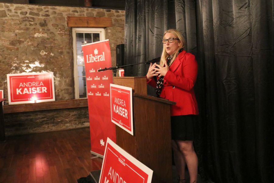 Liberal candidate Andrea Kaiser, who finished second to Conservative Tony Baldinelli, said despite her loss, she's thrilled Canada has re-elected a Liberal government for the next four years. (Dariya Baiguzhiyeva/Niagara Now)
