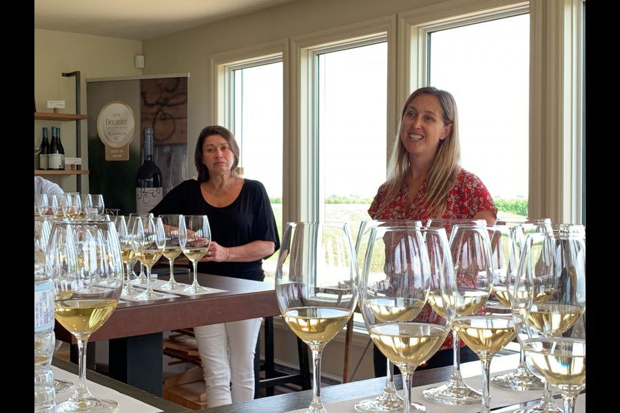 The exclusive tasting was hosted by winemaker Emma Garner and estate manager Fiona Muckle. (supplied)