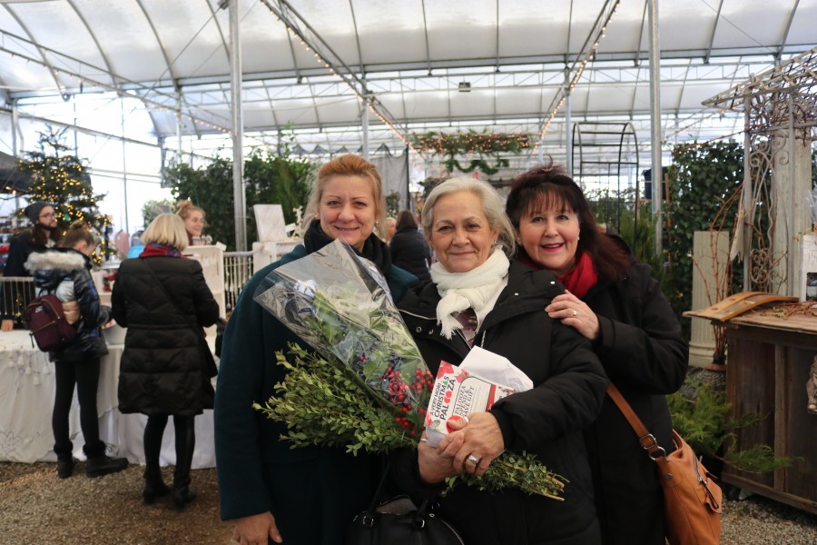 Longtime friends Anna Torelle, Georgia Amato and Susan Deotto said they enjoyed shopping at the market. (Dariya Baiguzhiyeva/Niagara Now)
