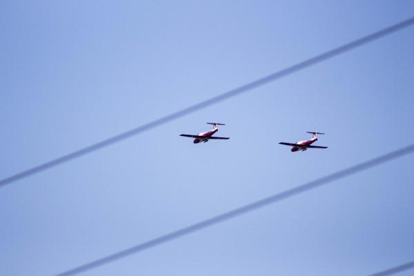 Snowbirds in Niagara-on-the-Lake during a show at the Niagara District Airport, Sept. 20, 2017.