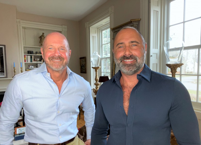 After travelling and working the world, Brett Sherlock, left, and James Booty returned to Niagara on the Lake sixteen years ago, to rekindle Sherlock’s abiding love of heritage and family. They are well on their way. (Supplied)