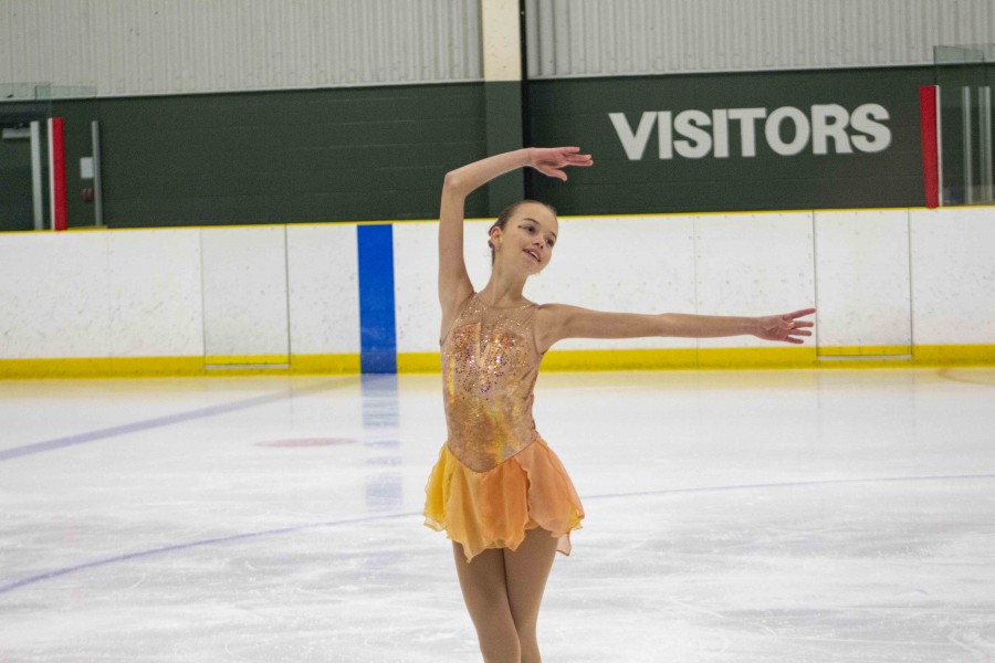 Jamie Ducet finishes her routine with an elegant pose. (Evan Saunders)