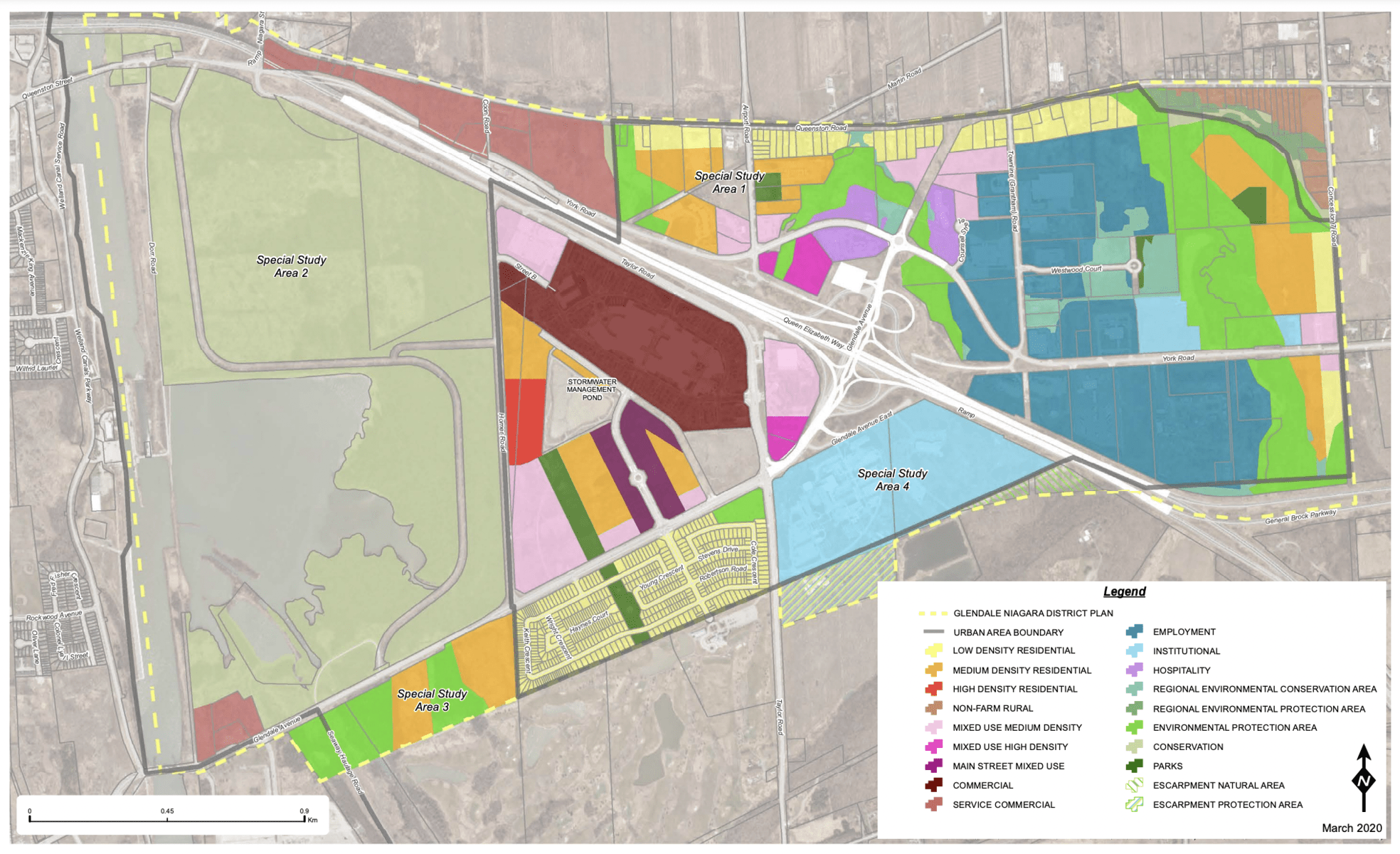 A Map Of Proposed Zoning Layout For The Glendale Area. 