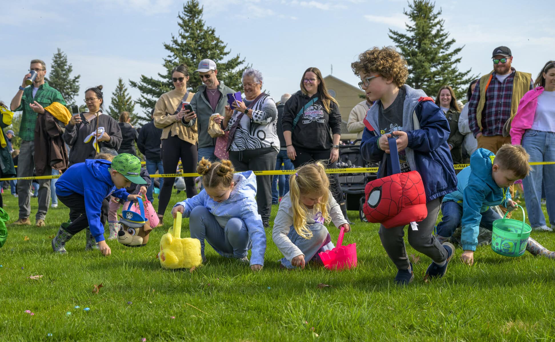 Kids are divided into three age groups, each with a chance to find the golden egg among 10,000 scattered across the NOTL Community Centre field.