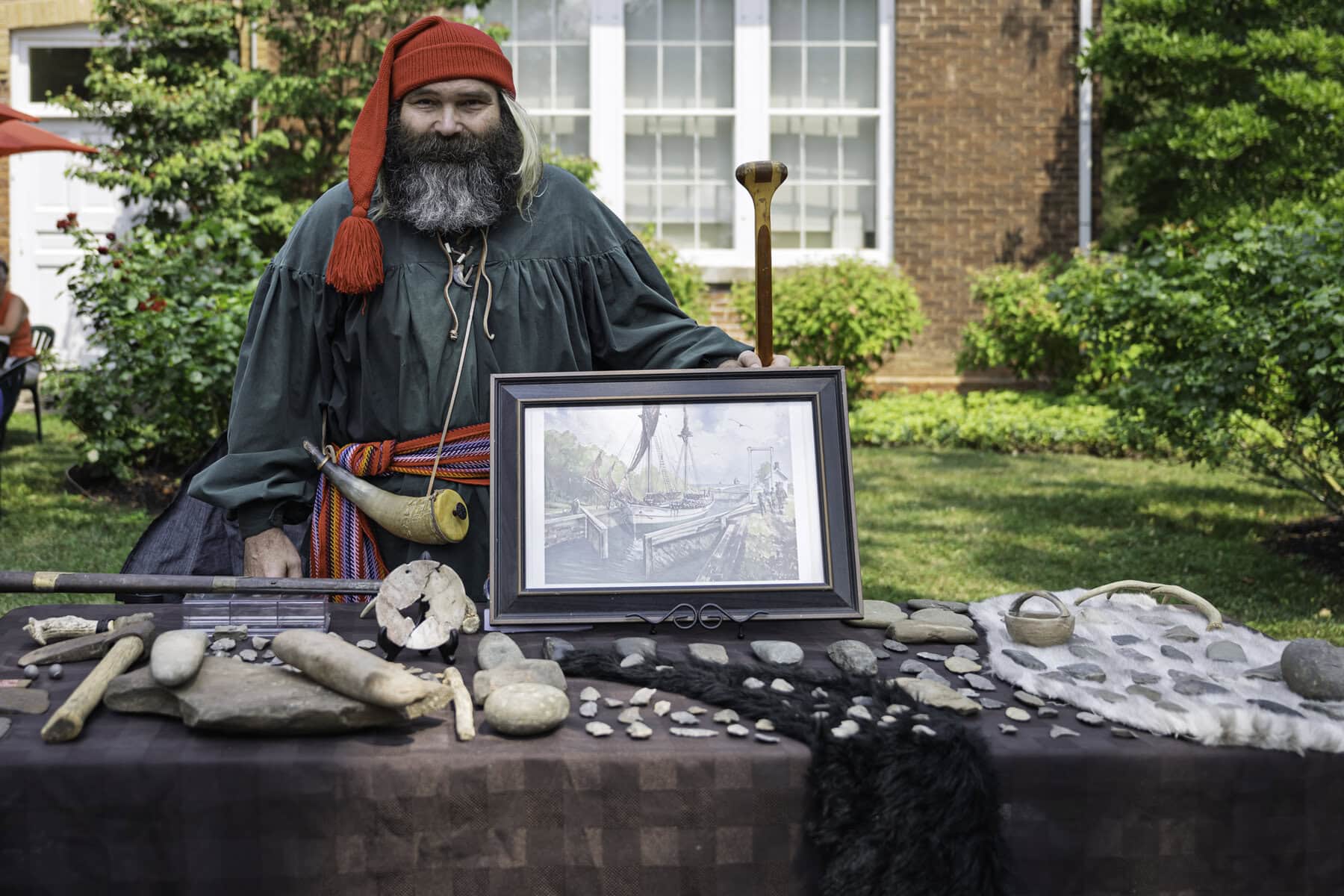 A bevy of real historical artifacts from Niagara's history, alongside  Dave Bennison of Historical Niagara.
