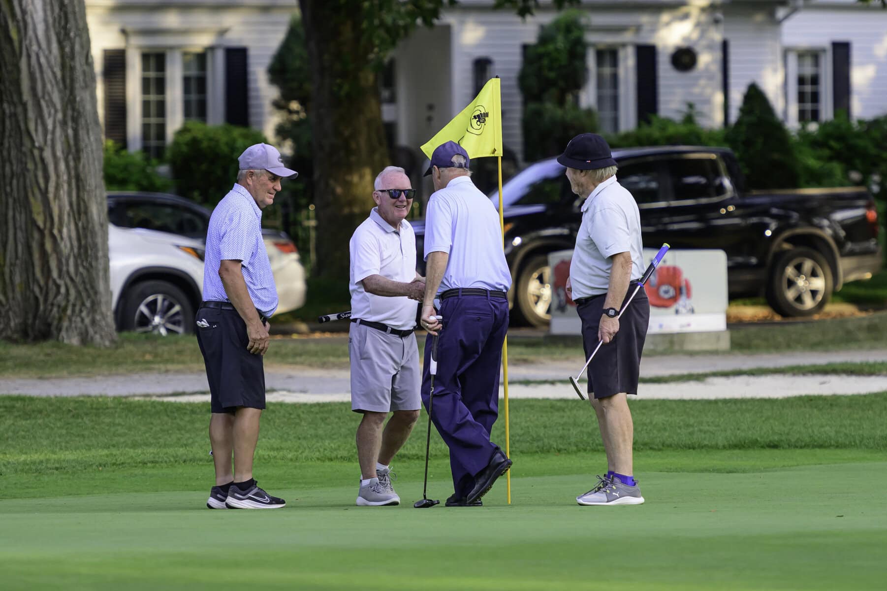 Super seniors Don Allen, winner Ted Carmichael, Rick Janes and Peter Falconer.