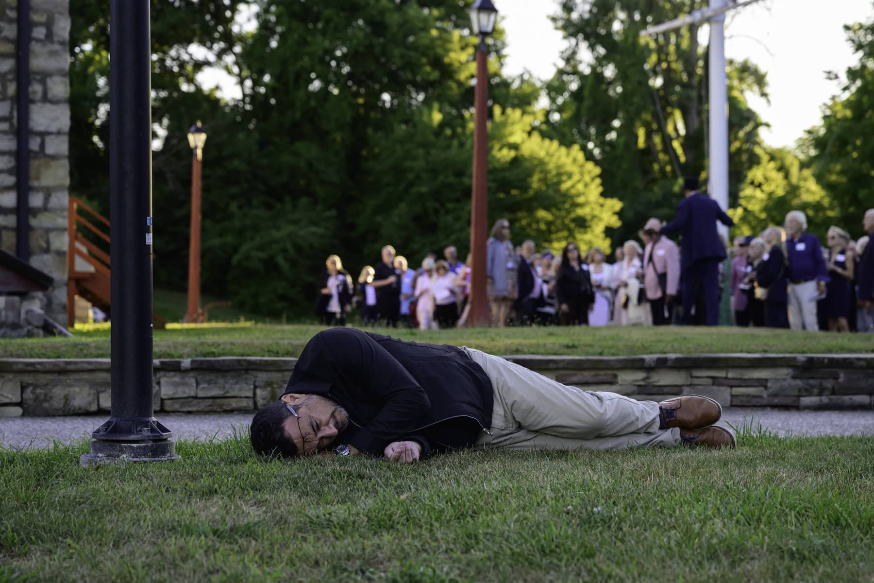 The mystery dinner game began with the discovery of the murder on the grounds of the Navy Hall on Ricardo Street.