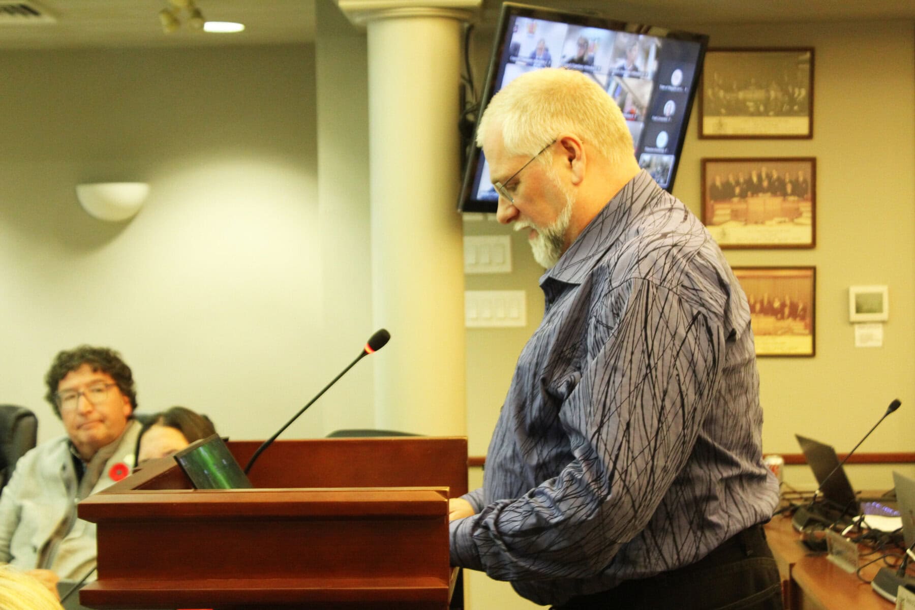 Shaw Festival executive director Tim Jennings appeared in council last Tuesday to advocate for zoning approvals which would help pave the way for a new Royal George Theatre. Council is slowing down the process, asking staff to talk more with the Festival about touchier aspects of the design.