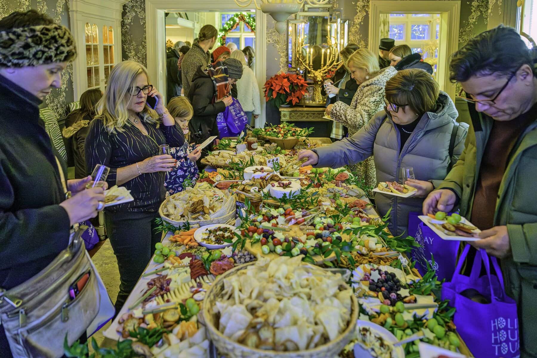 A Victorian candlelight Christmas at the McArthur Estate on Sunday after the Holiday House Tour included a serious charcuterie spread. 