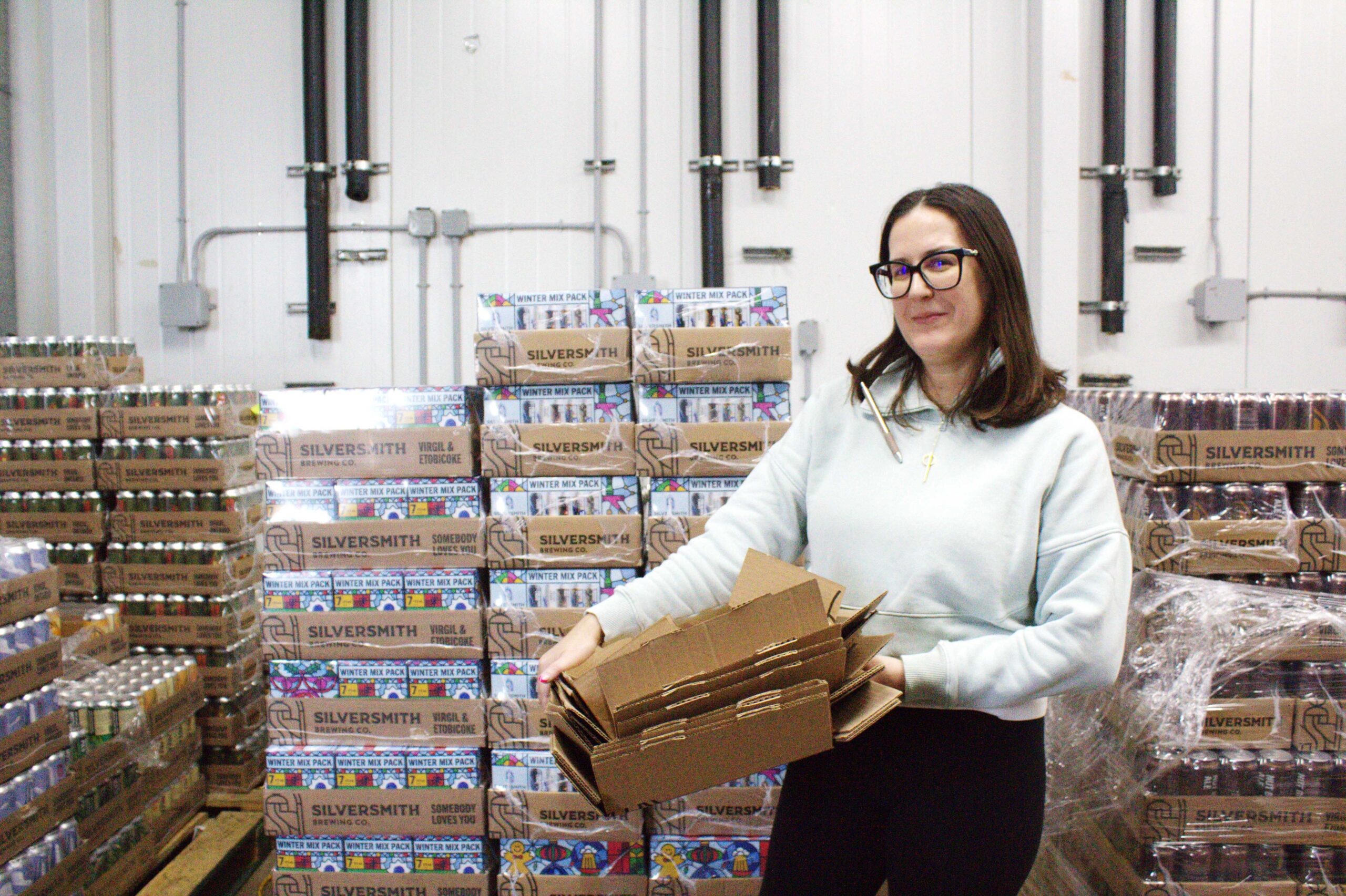 Erin Vanbussel, general manager at the Silversmith Brewing Company, says changes to the system of collecting recyclables will cost her company
about $175 a month. “We do use our recycle bins. We put them out weekly. And it is going to hurt us in the long run,” she said.