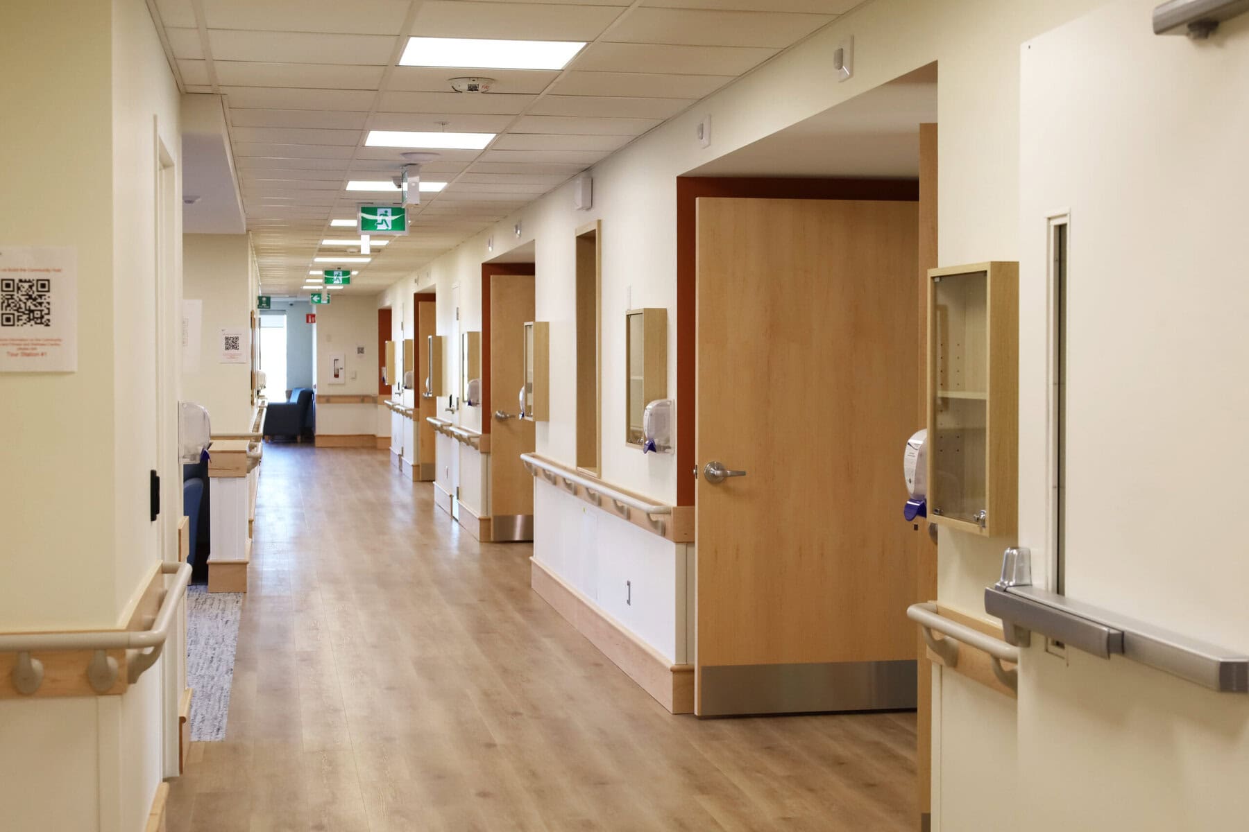One of two 16-bed residential hallways within a 32-bed unit at the new Pleasant Manor long-term care home — a layout Radiant Care CEO Tim Siemens said creates a more intimate setting.