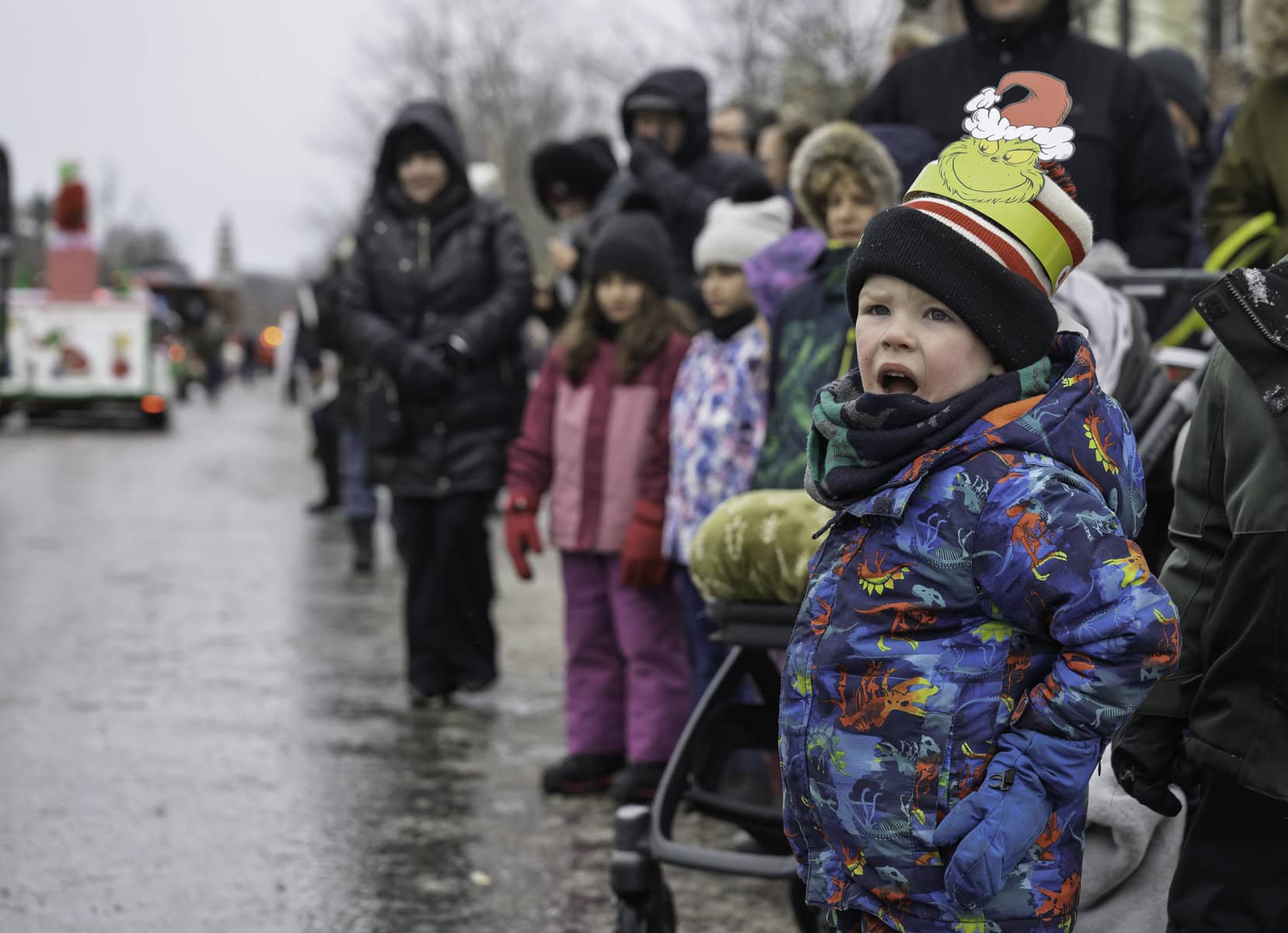 Everett Irwin looks on in amazement as the parade passes him by.