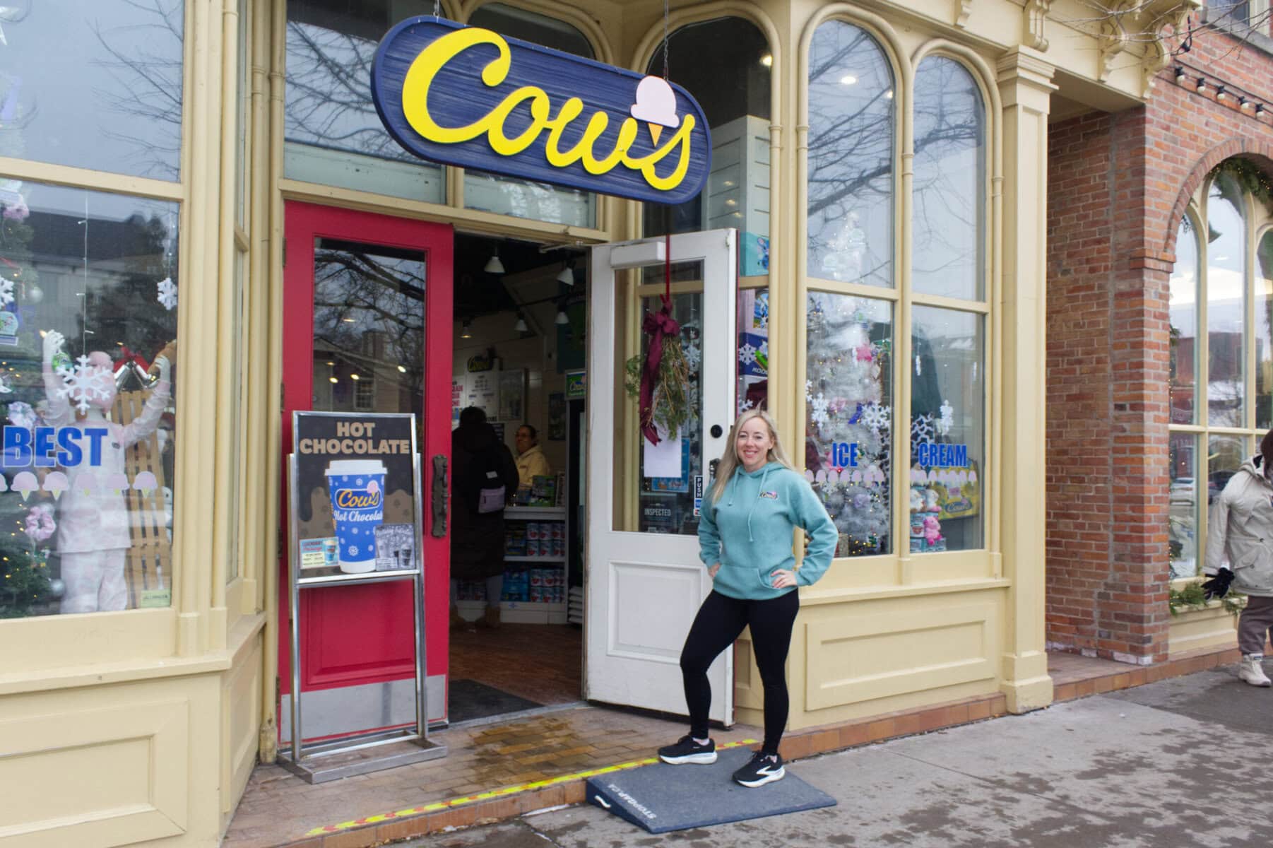 Sherry McIntyre, manager of COWS, is part of one of nine stores in NOTL that received StopGap ramps on Friday. 