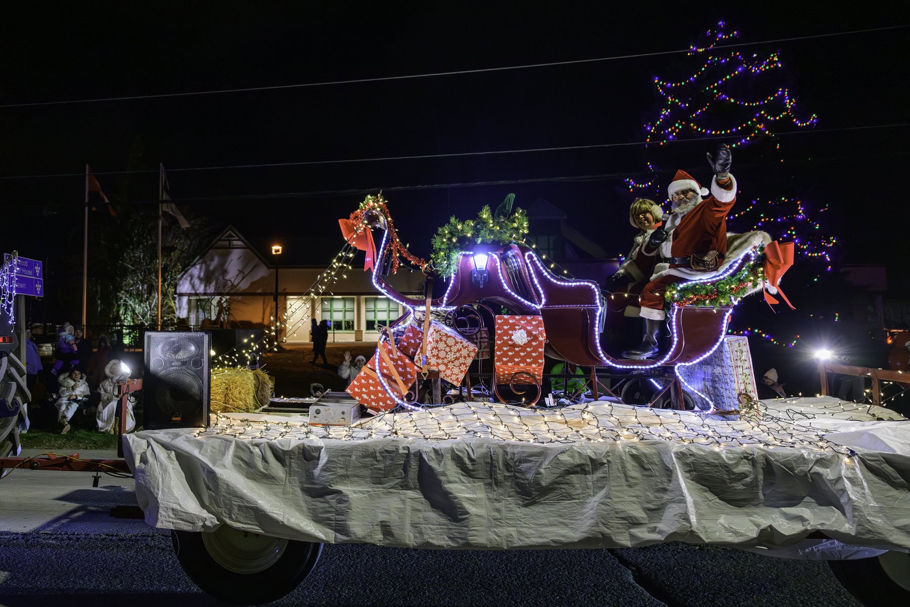 They might be busy preparing for the holidays, but luckily, Santa and Mrs. Claus had some time to swing by Virgil and take part in the parade.