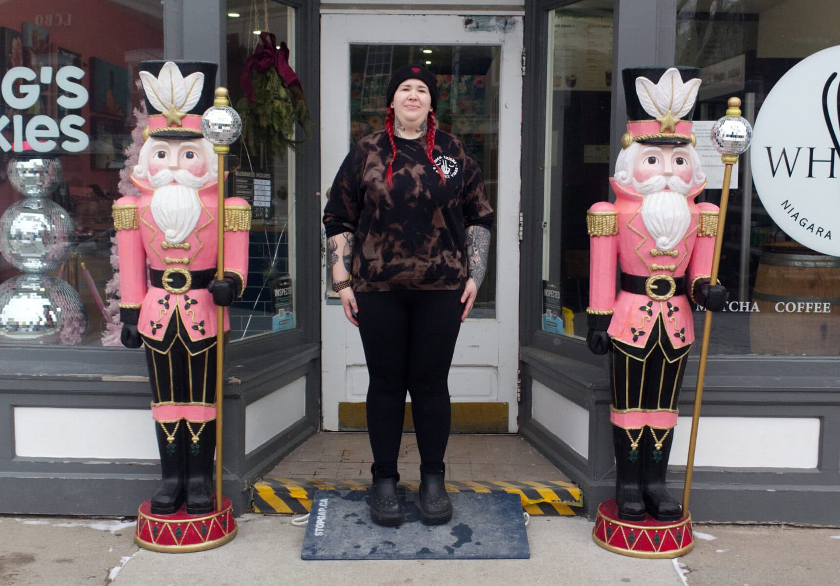 Victoria Bennett, store manager at Craig's Cookies, is part of one of nine stores in NOTL who received StopGap ramps on Friday. 