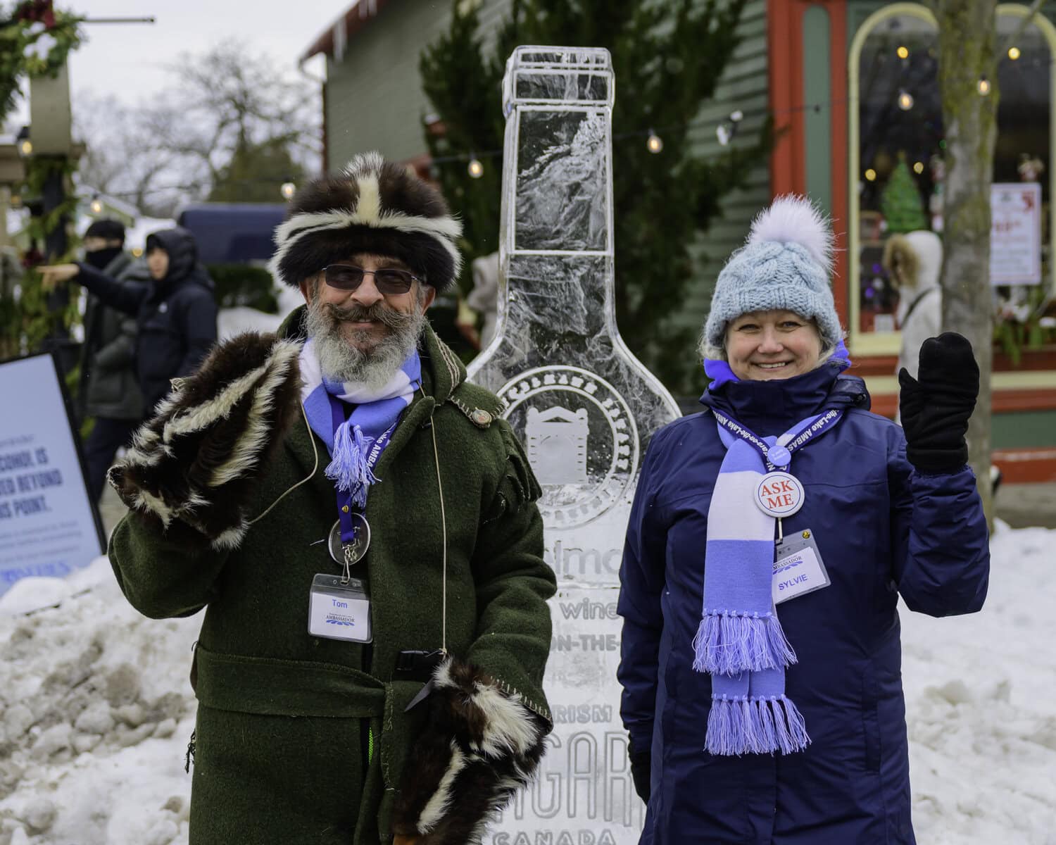 Every big event needs volunteers: Tom Pekar and Sylvie van Wissen are two of the many people who donated their time and hard work to make the Icewine Festival Village happen.