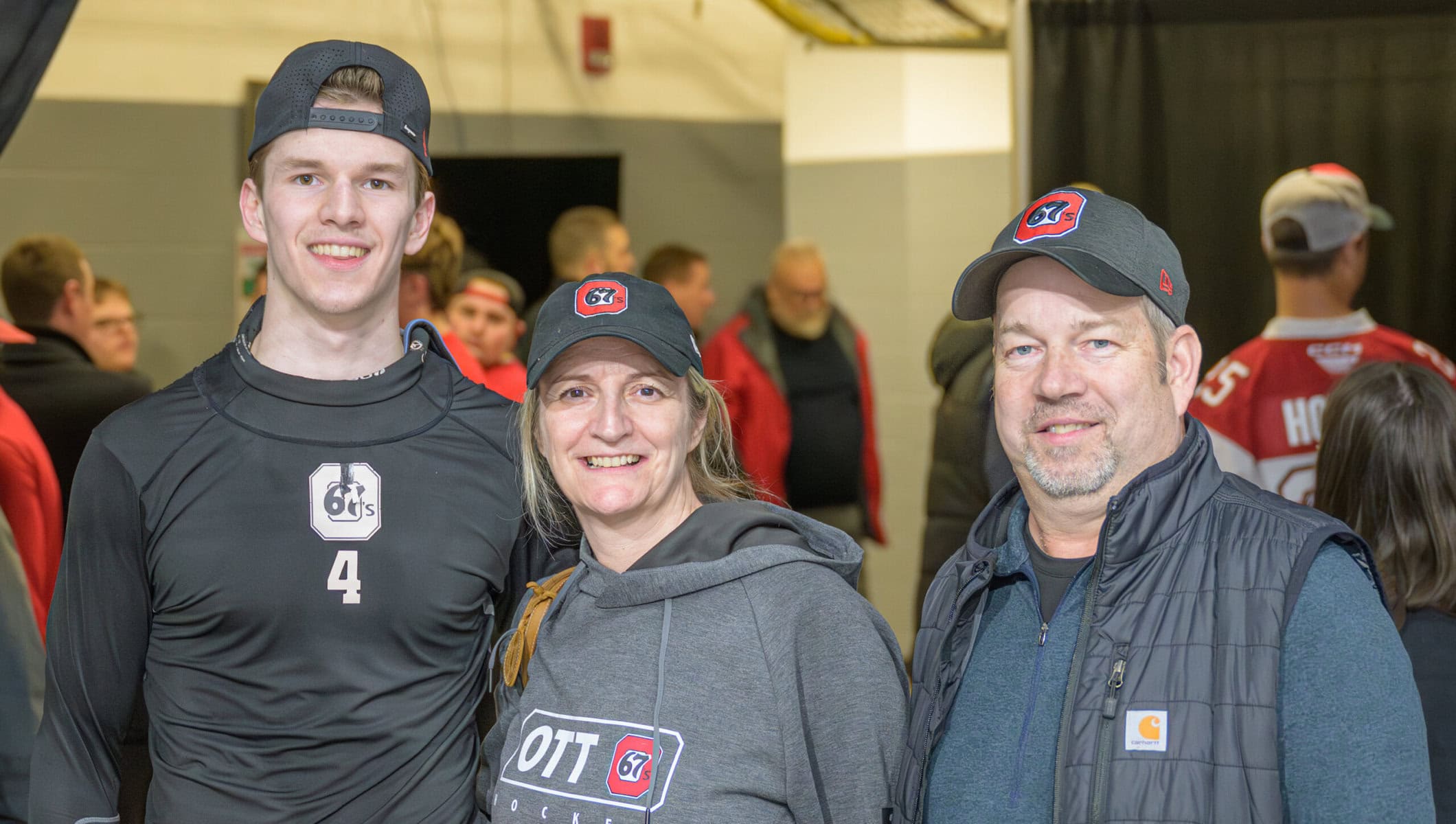 NOTL native Kaleb Dietsch, a stalwart on defence for the Ottawa 67’s of the OHL, celebrated suiting up for his 100th game with the club.