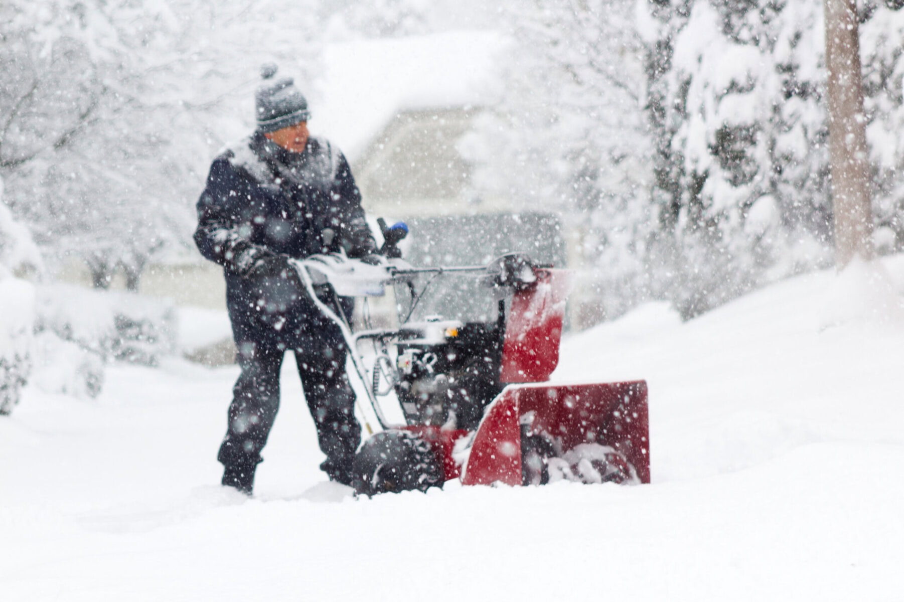 Sidewalks were being cleared on Queen Street on Thursday, in the aftermath of a 15 to 25 centimetre snowstorm that blasted NOTL.