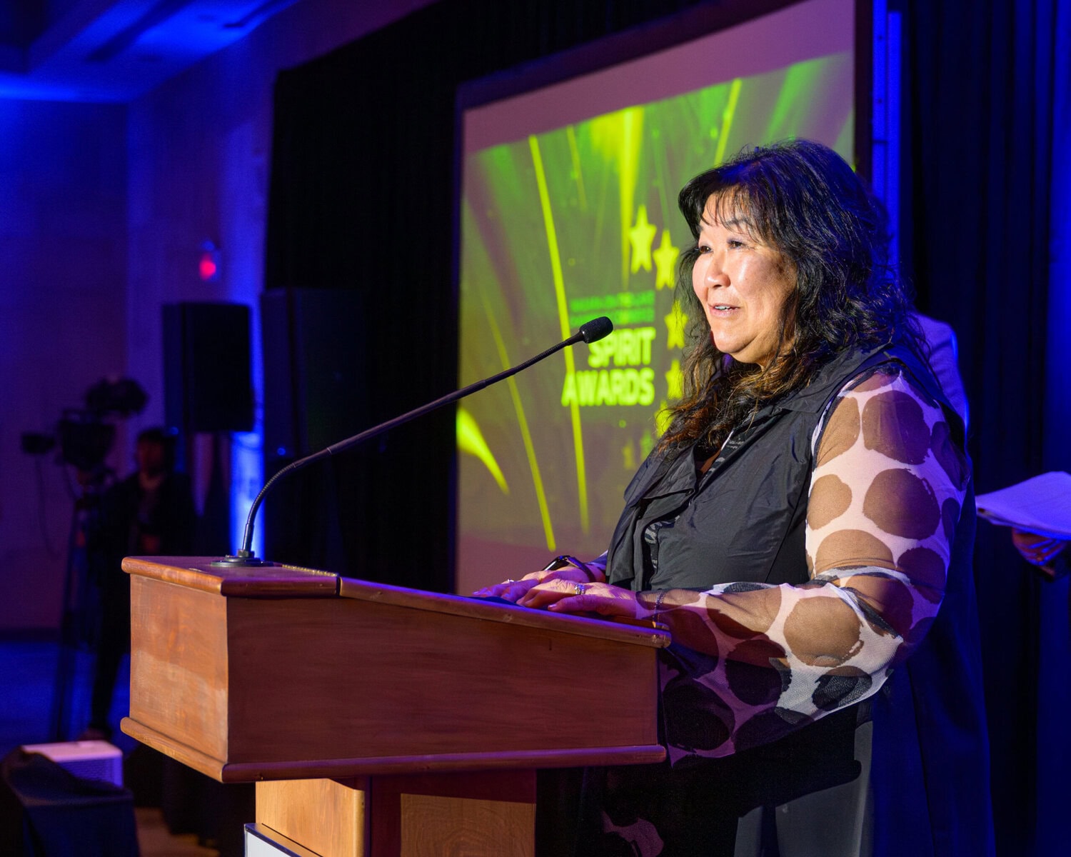 Dorothy Soo-Wiens, seen here accepting the award for NOTL's Citizen of the Year at the Spirit Awards last year.