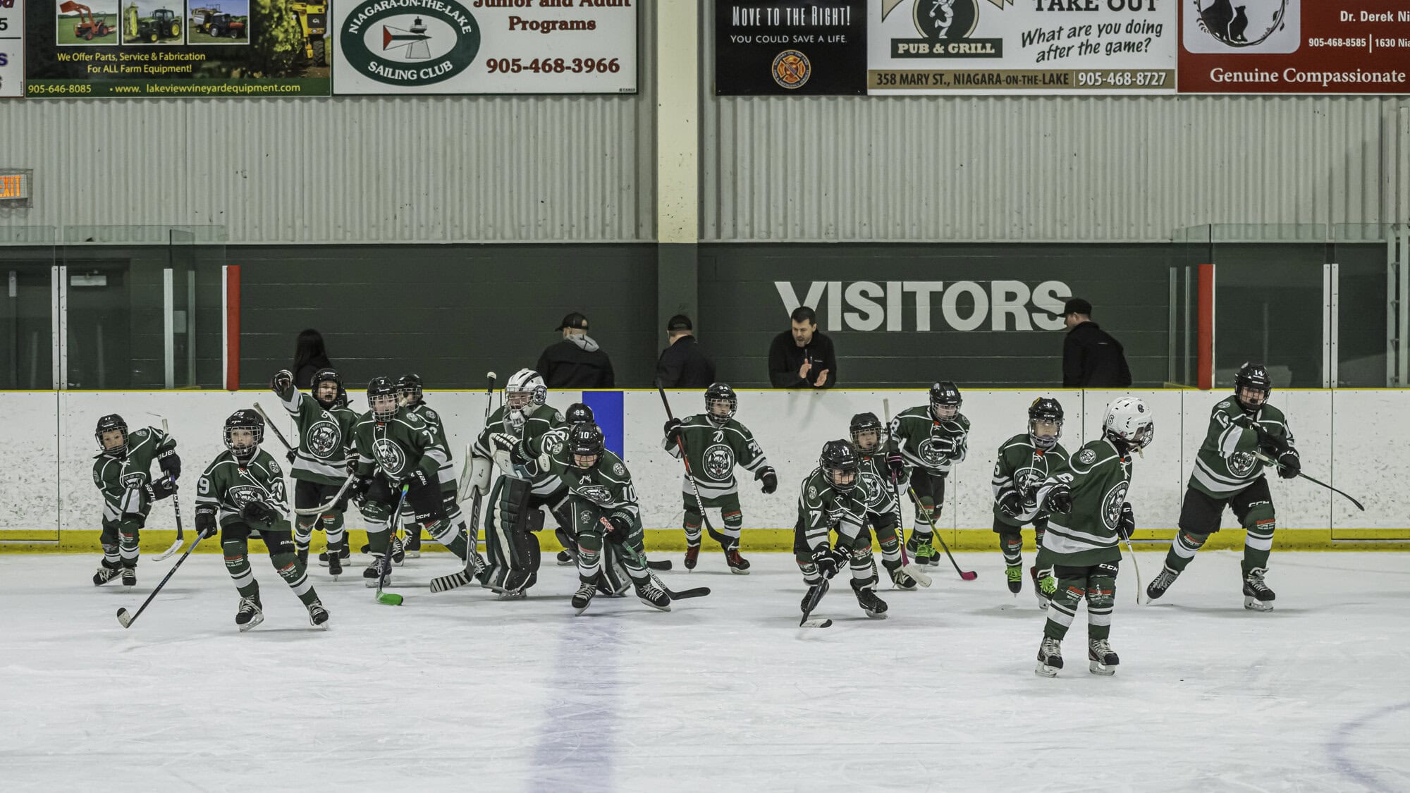 After defeating the Lucan Irish 2-0, the Wolves head back to their dressing room to celebrate their victory.