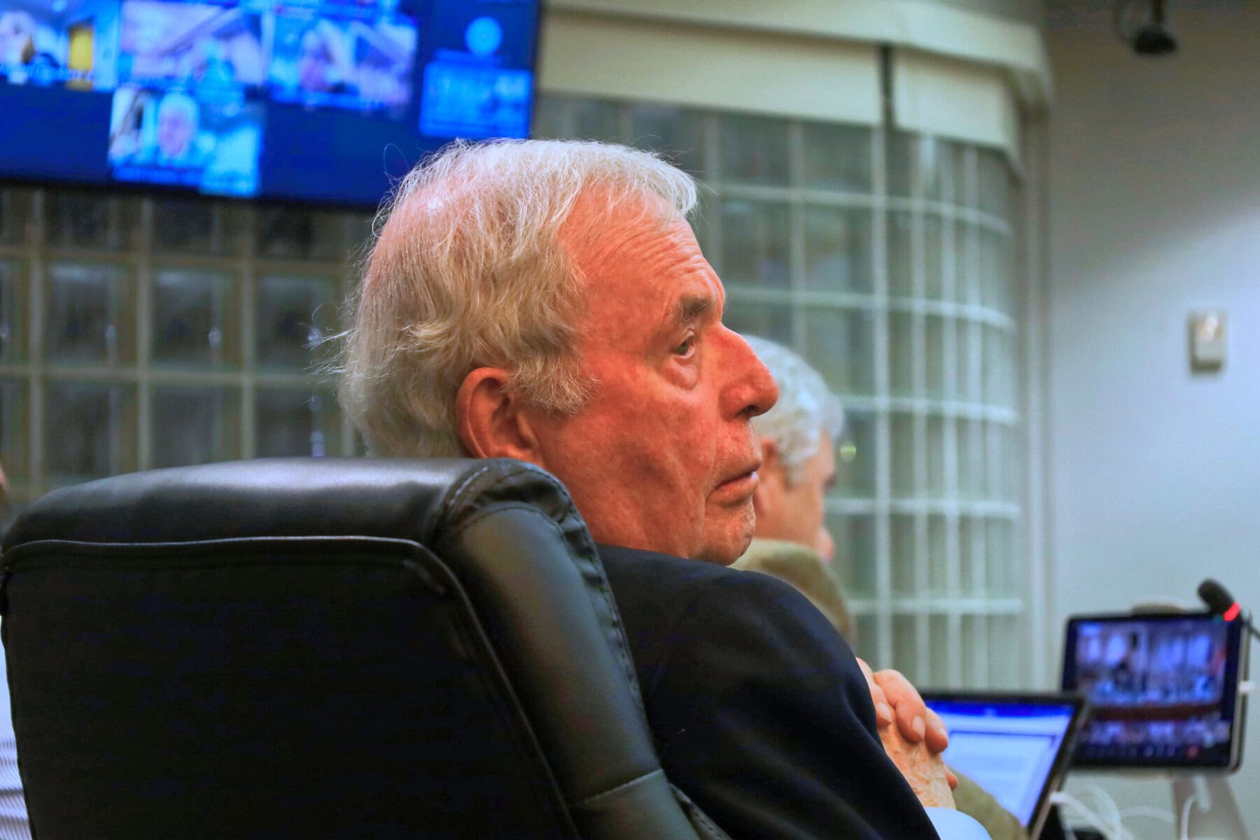 Coun. Gary Burroughs raises concerns about stormwater capacity during a Mar. 10 council discussion on the Tawny Ridge Estates Phase 2 subdivision.