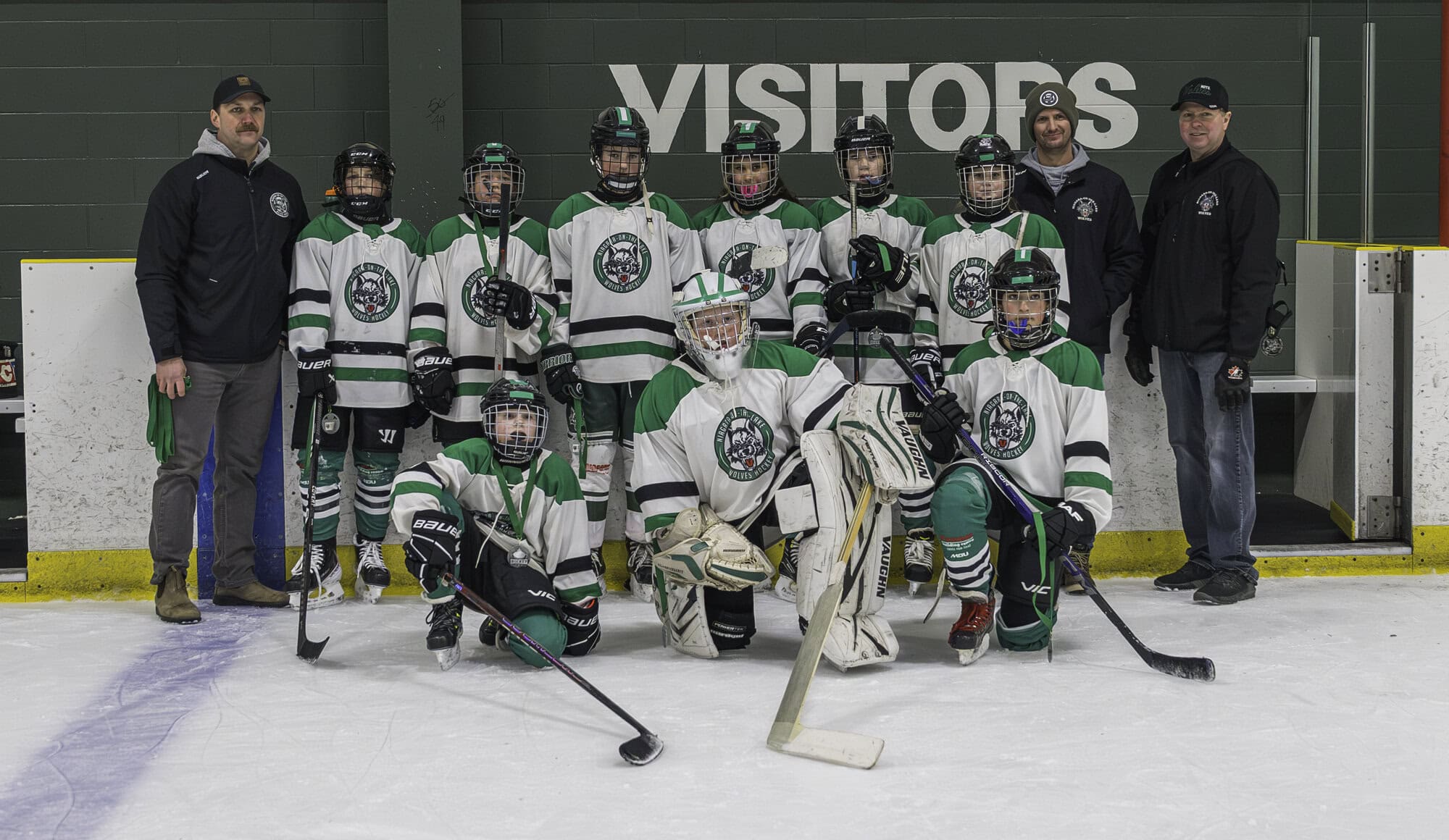 The runner-ups in the March Break Classic tourney on Sunday, NOTL team #1. In the back row, from left to right, Jamie Kallio (coach) Andrew Kallio, Max Czarniak, Jordan Dulas, Zoey Achal, Lulu Alexander, Tessa Davis, Brandon Berry (coach) and Steve Lebrasseur (trainer).
In the front row, from left to right, Ryan Lebrasseur, Taylor Steele and Sophie Wassilko.
Missing are players Hunter Berry, Bentley Berry, Saven Yos and Joseph Giunta.
