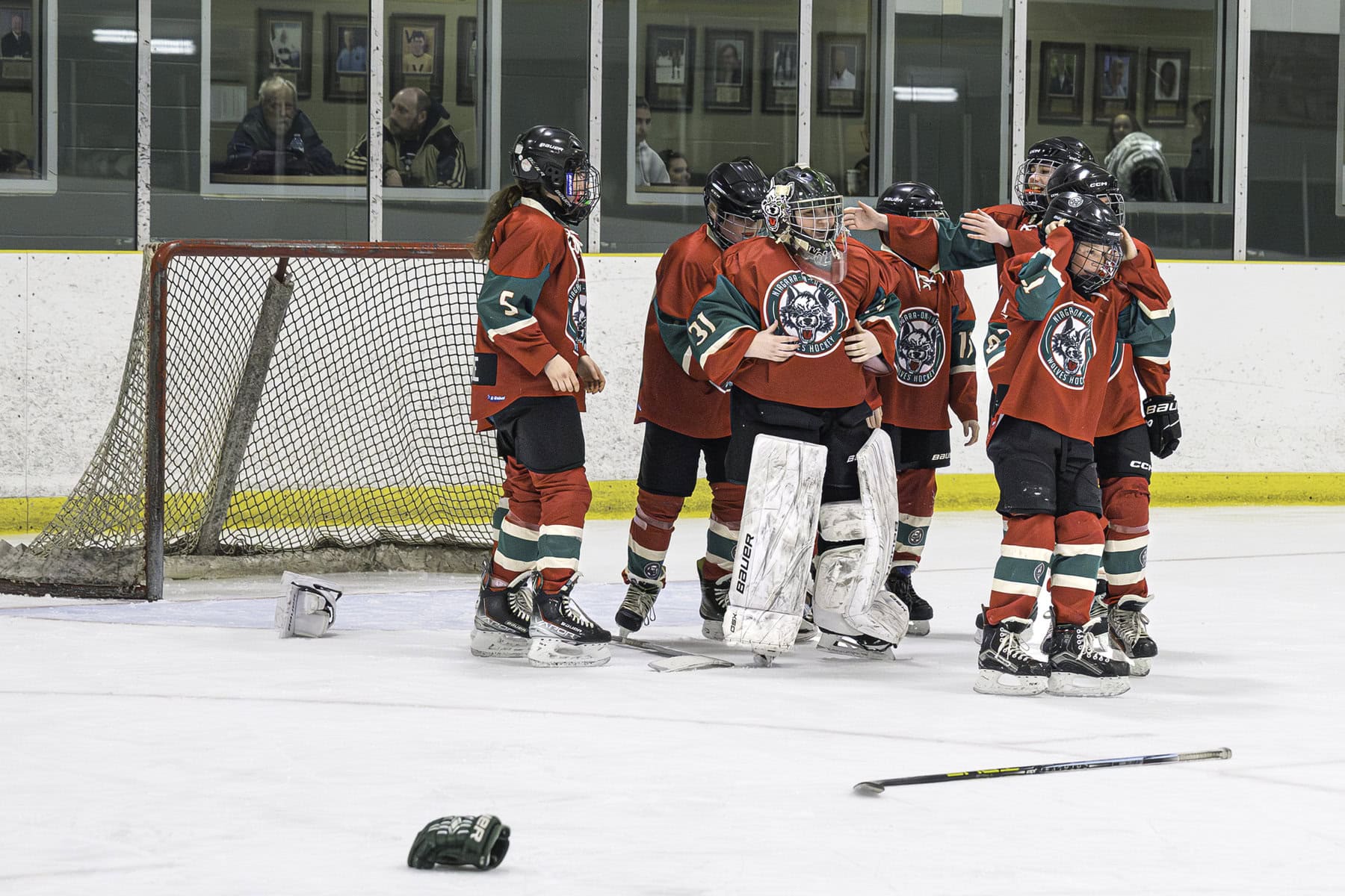 NOTL team #2 celebrates after defeating NOTL team #1 4-2 on Sunday, closing the three-day competition.