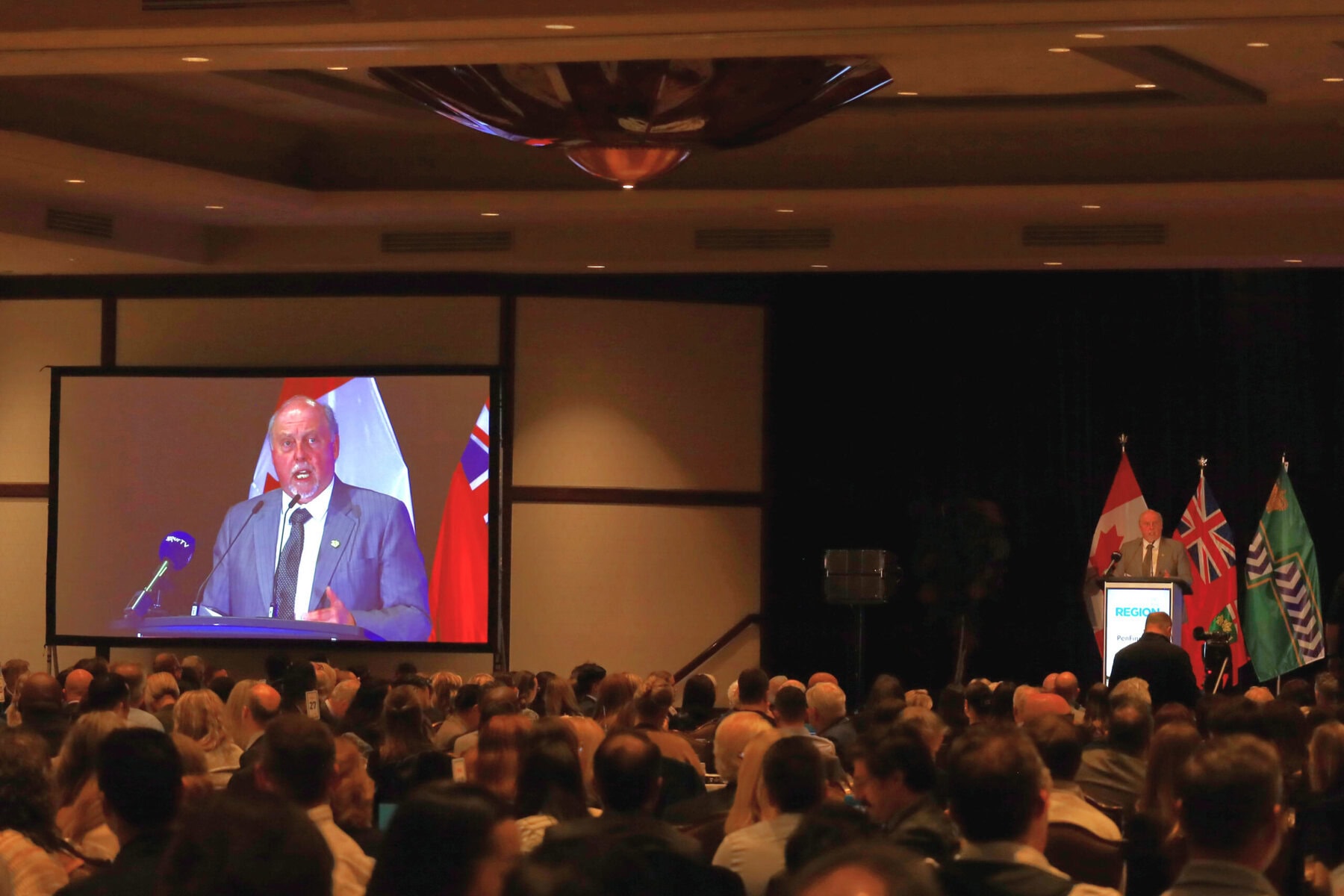 Niagara Regional Chair Bob Gale makes his case for governance reform at the State of the Region on Feb. 27, one day after regional council voted to launch its own review.