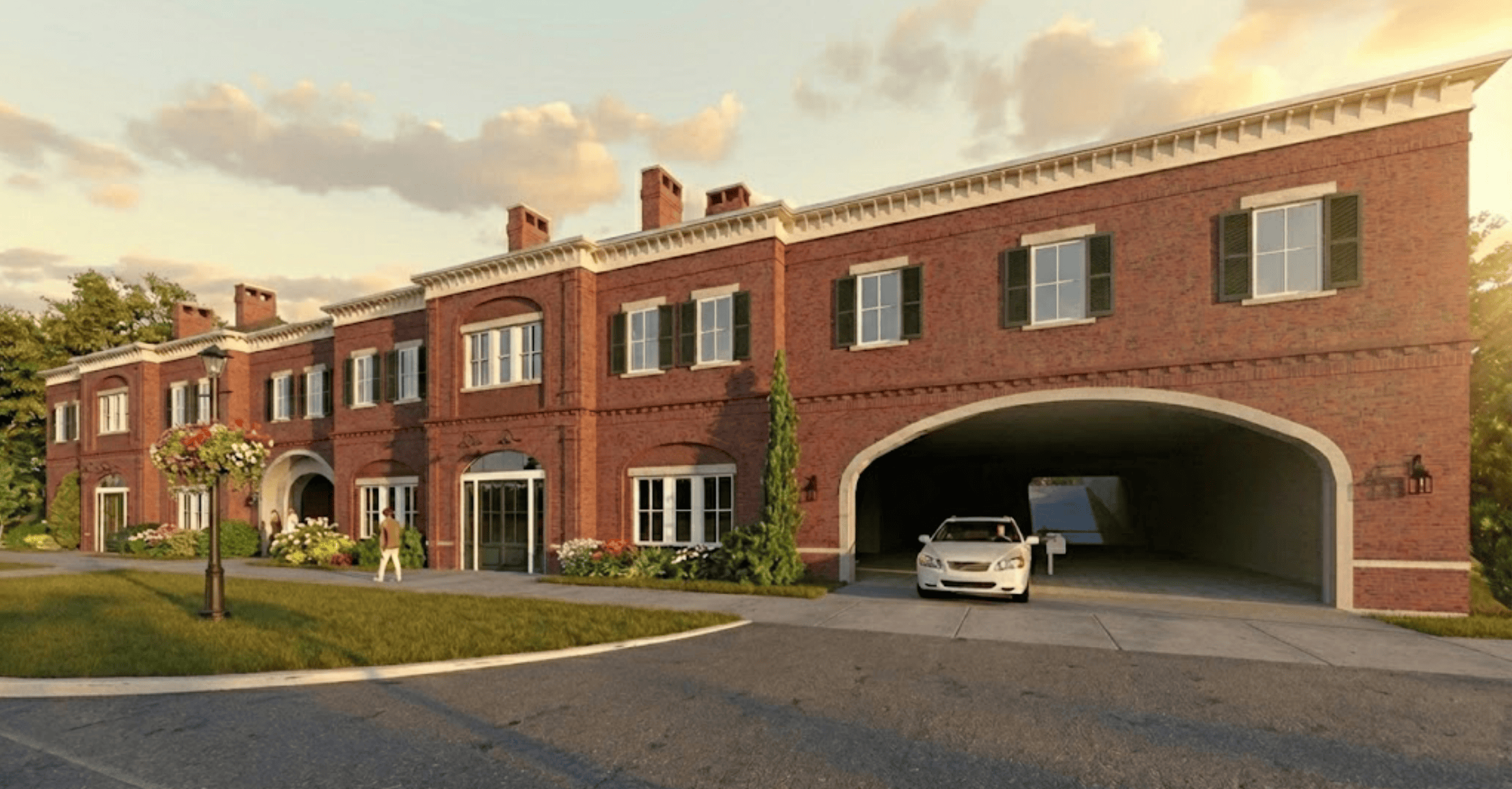  These renderings offer a peek at what the former
hospital could look like if converted into a parking garage,
while keeping all or some of the existing building intact.