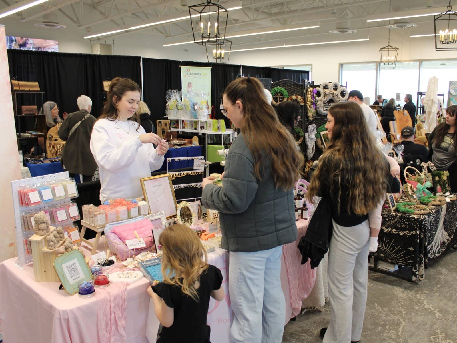 Sadie Janzen, 19, sells jewellery, candles and accessories under her brand Sadie's Own at Ravine Winery where her first vendor event was at the same venue. 