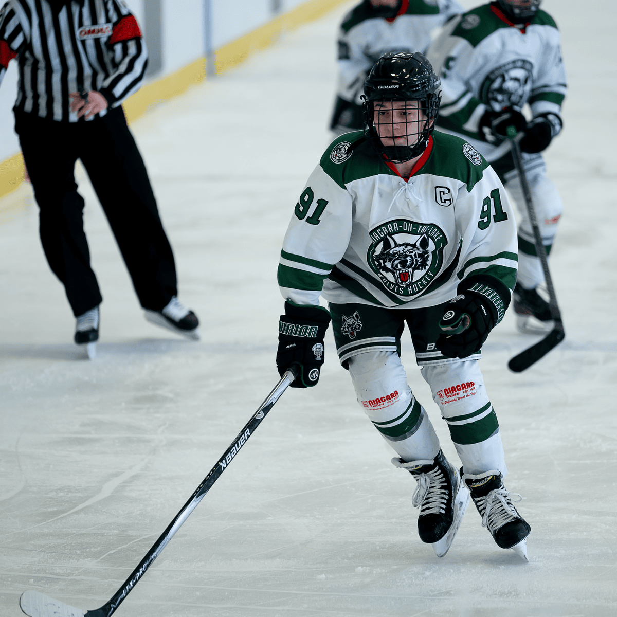 NOTL U15 team captain Landen Dick (91).