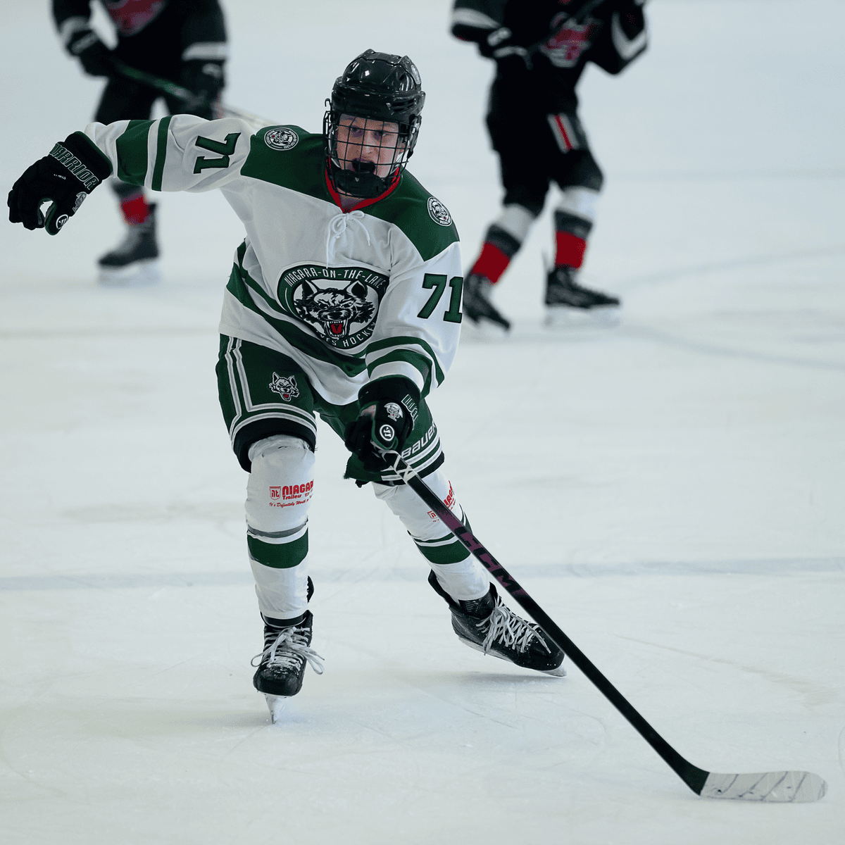 Noah Nickel (71) chases the play.