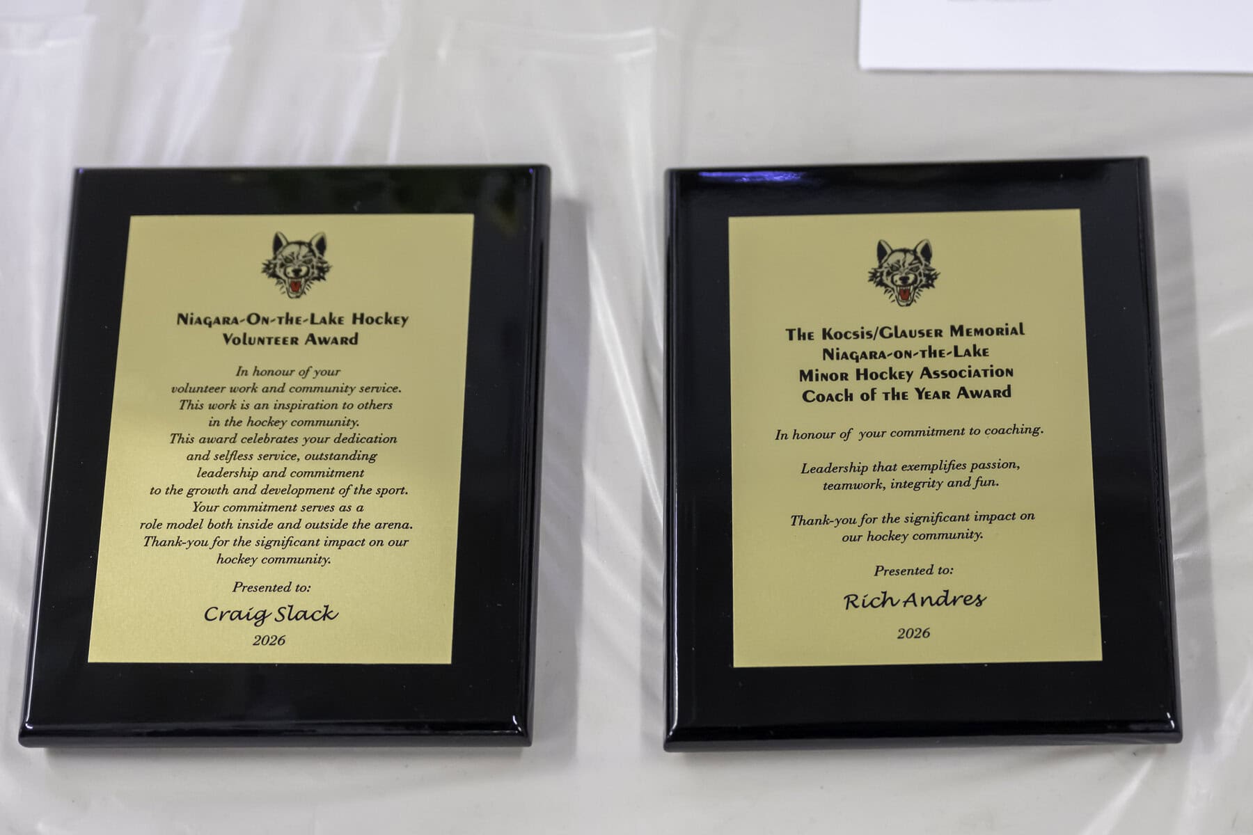 Some of the hardware that was handed out at the awards ceremony.