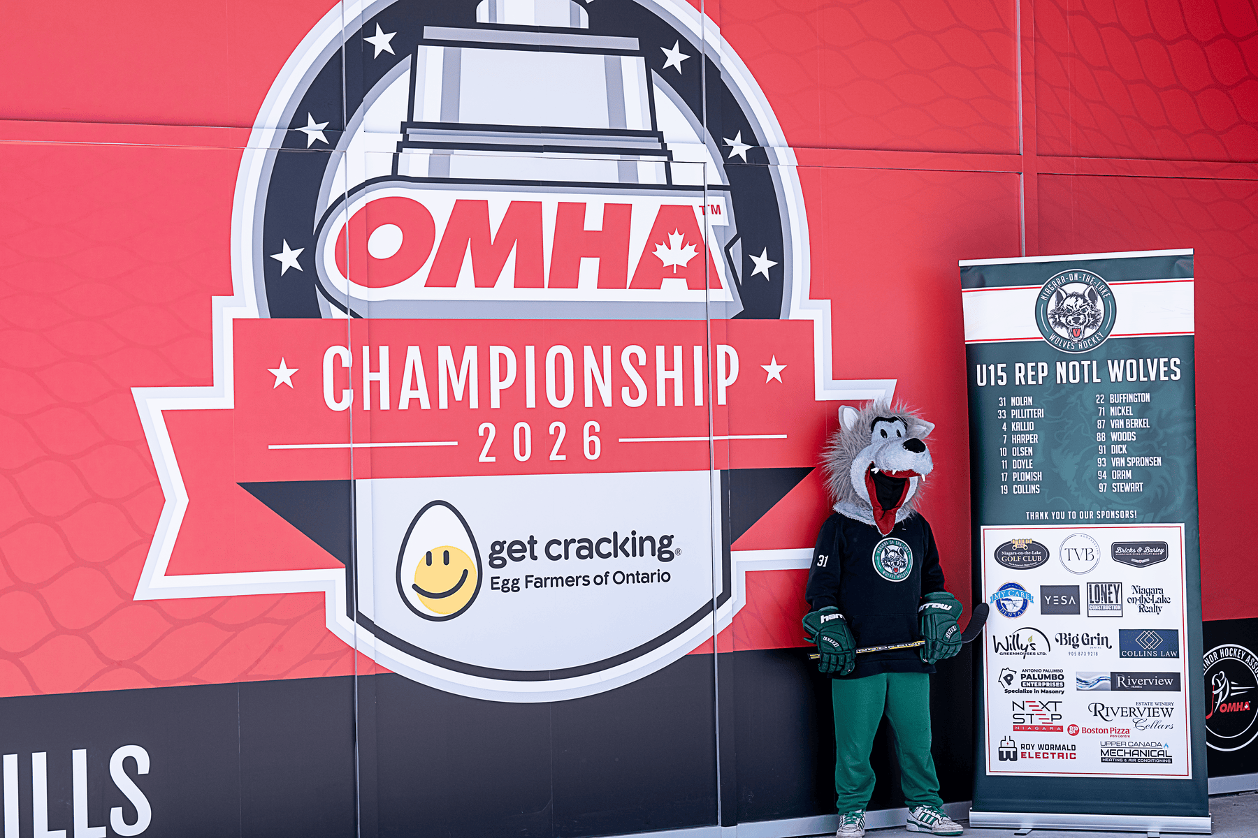 The Wolves' mascot was on hand for the OMHAs.