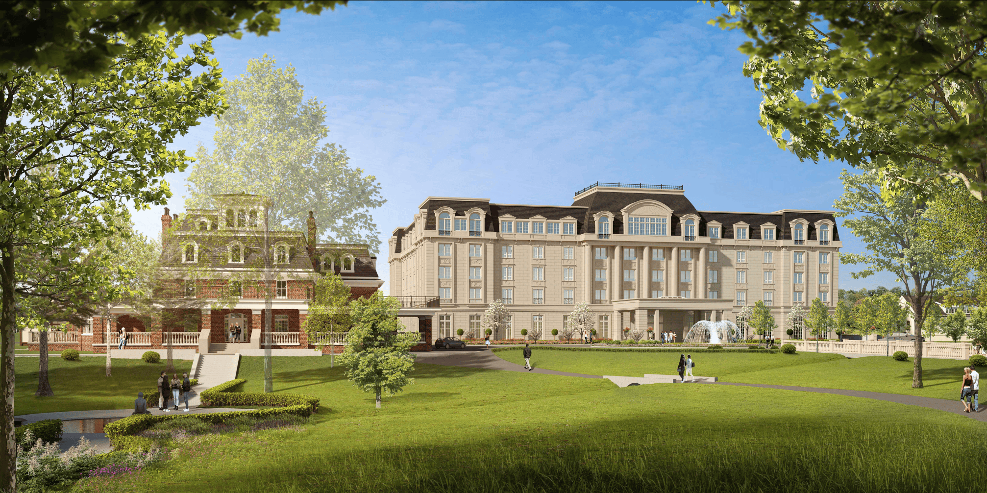 Renderings for a new Ritz-Carlton hotel at the Rand Estate. The concept is the latest proposal for the Rand Estate lands.