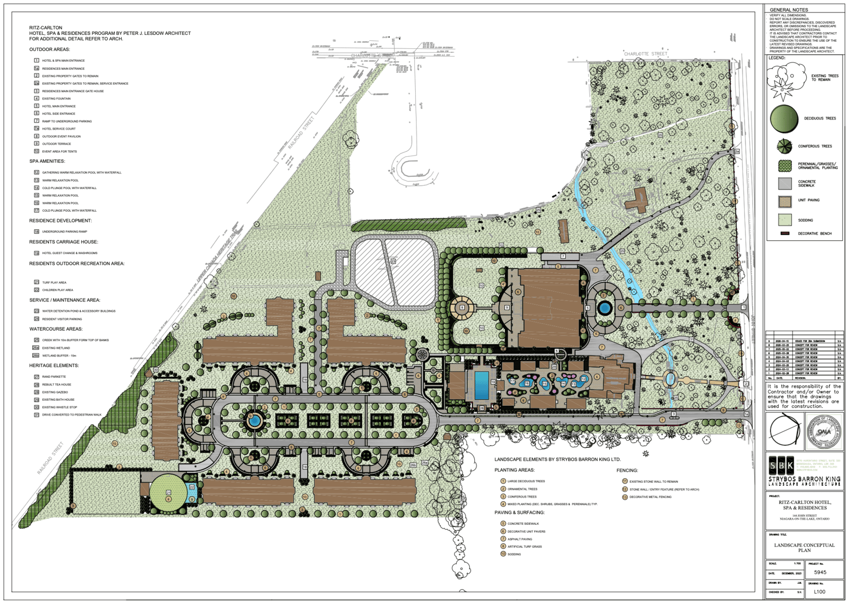 Landscape concept for a new Rand Estate plan by Two Sisters Resorts Corp.