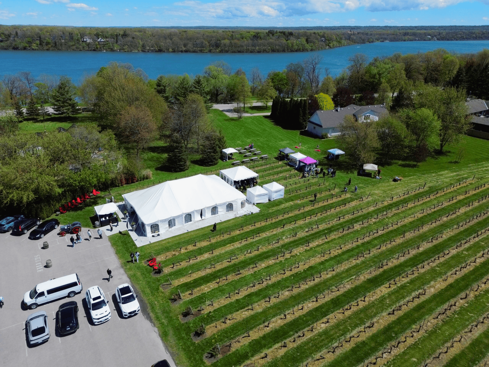 Aerial shot of Reif Estate Winery’s Mother’s Day Market which ran May 10 and 11 in Niagara-on-the-Lake. 