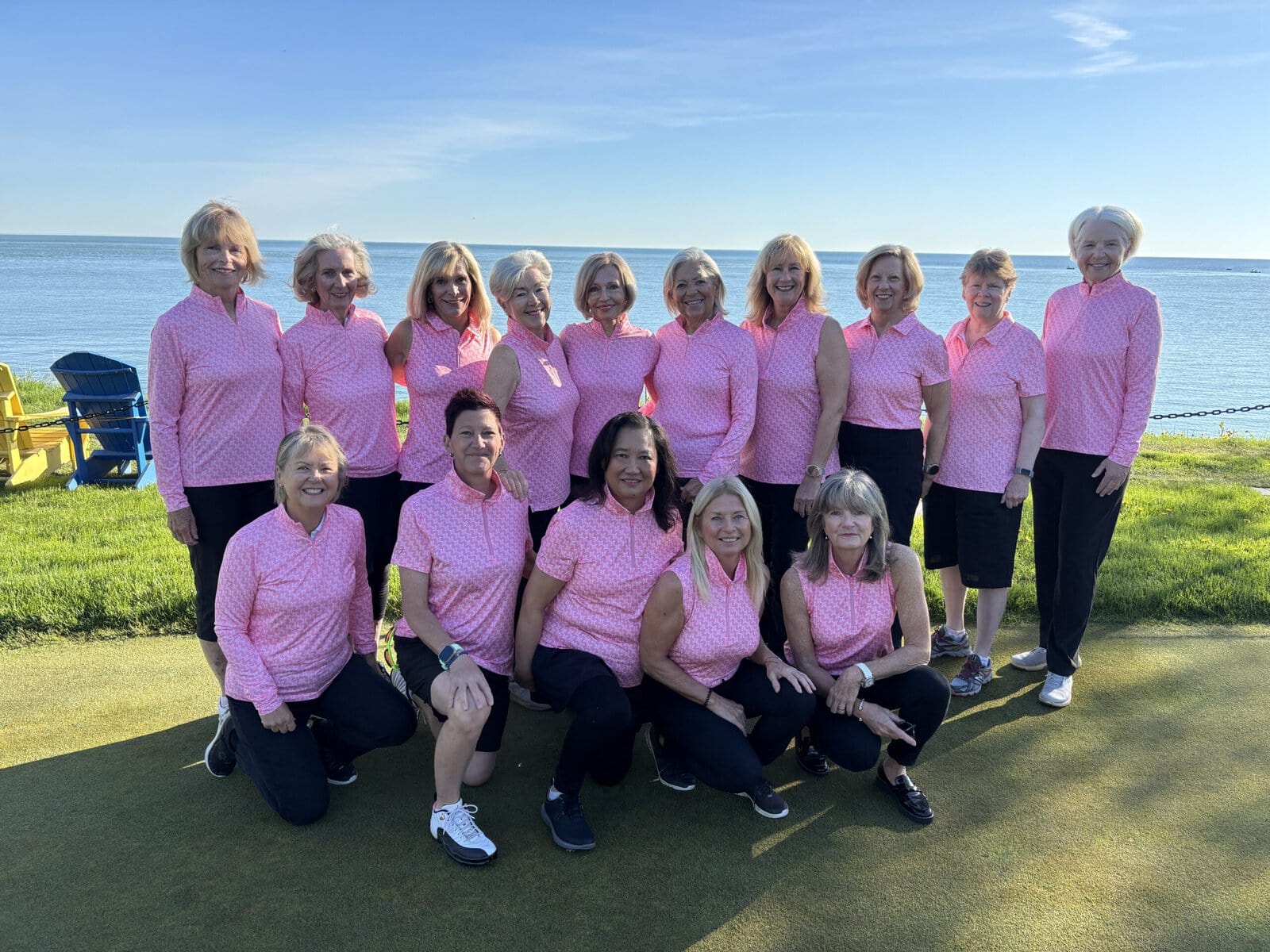 Members of the NOTL Golf Club's Solheim team are preparing for competition against other clubs from around Niagara. Pictured are, front row: Yolanda Henry, Tracey Peters, May Chang, Val Chubey and Maria Townley. Back row: Martha Cruikshank, Margot Richardson, Louise Robitaille, Carroll Baker, Michele Darling, Lisa Allen, Cathy Taylor, Cathy Murray, Diana Dimmer and Ginny Green. Missing: Susan Gagne.