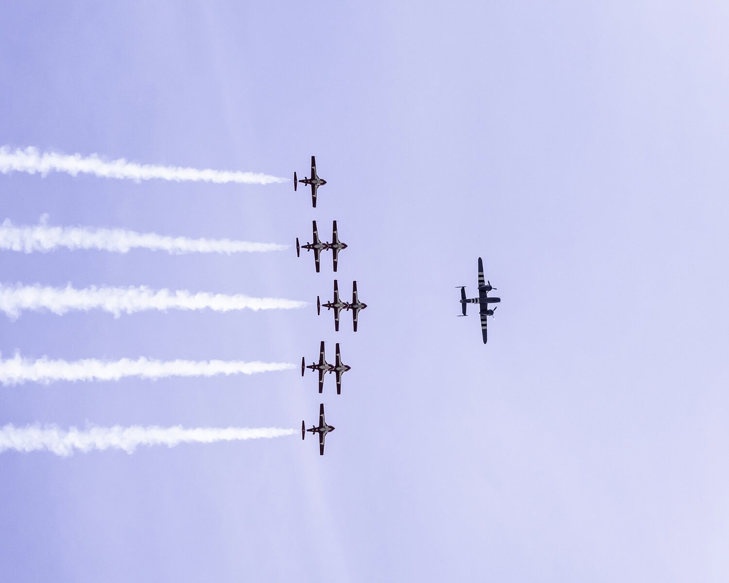 The Snowbirds soar over Niagara. They're the first Canadian air demonstration team to be designated as a squadron.