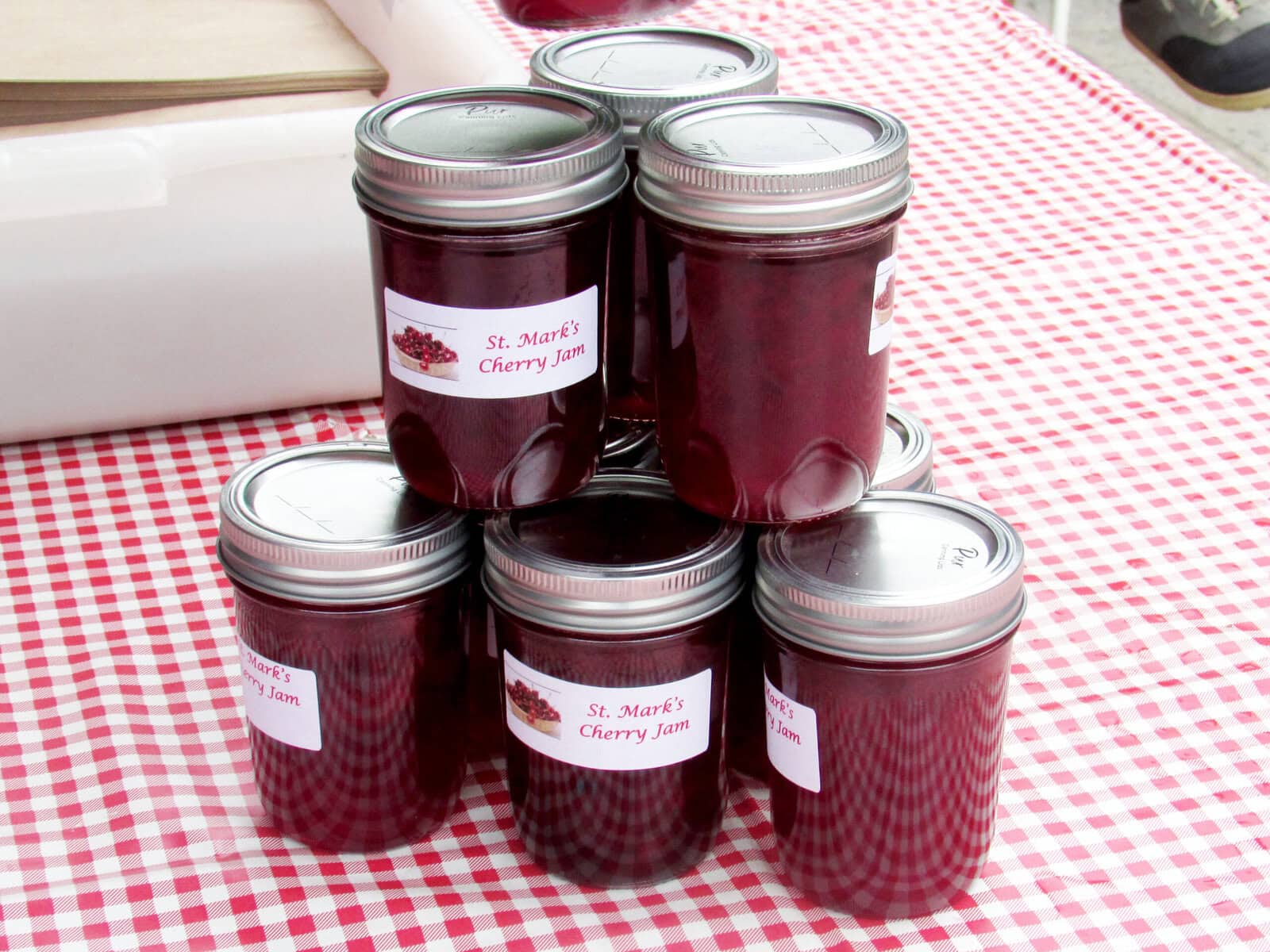 It's more than just cherry pie: the Cherry Festival had plenty of cherry offerings for sale, including homemade cherry jam.