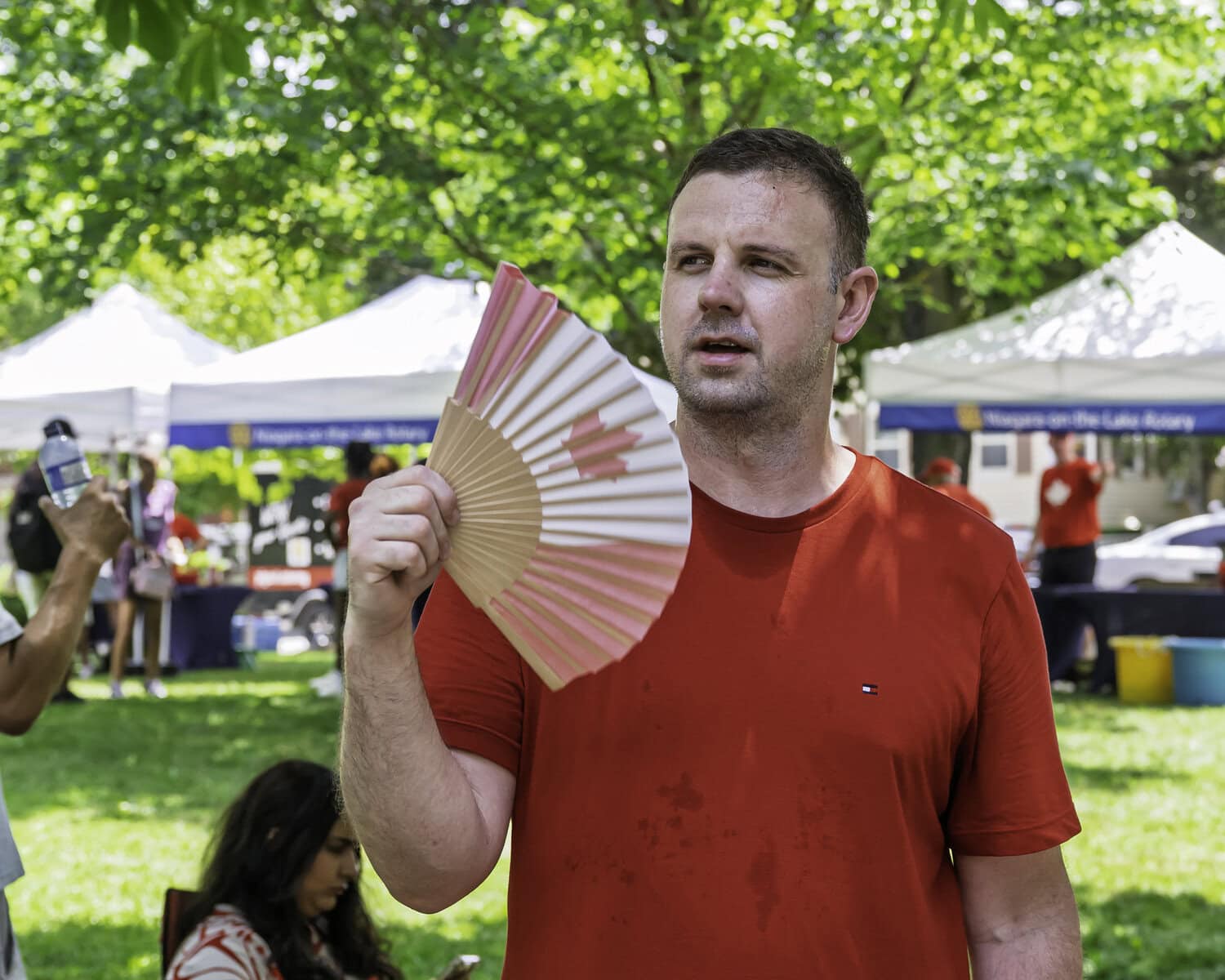 With temperatures reaching a peak of 34 C at 2 p.m., keeping cool was the main mission of the day.