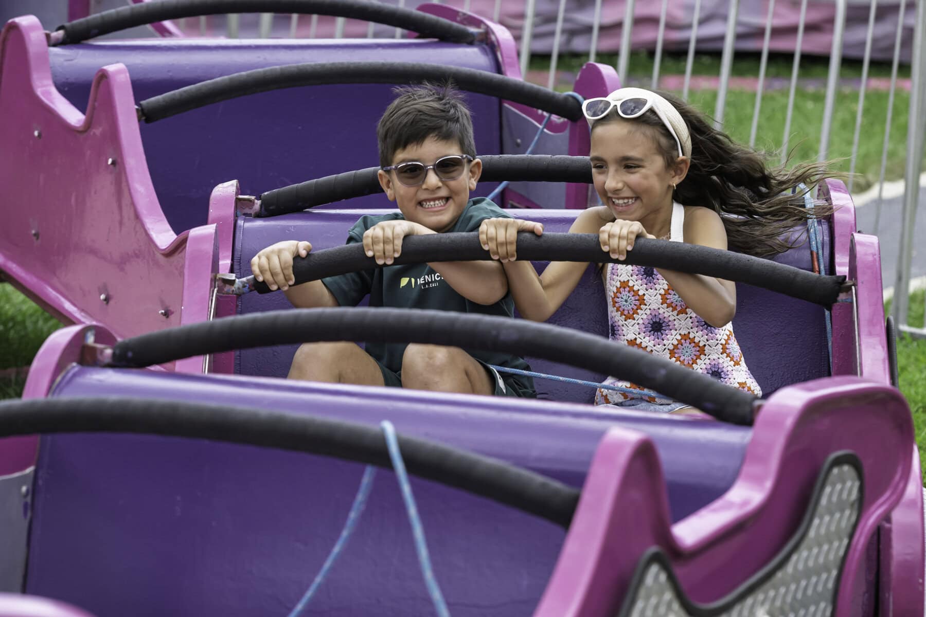 Asher and Aria Riley go for a thrilling ride on the Himalaya.