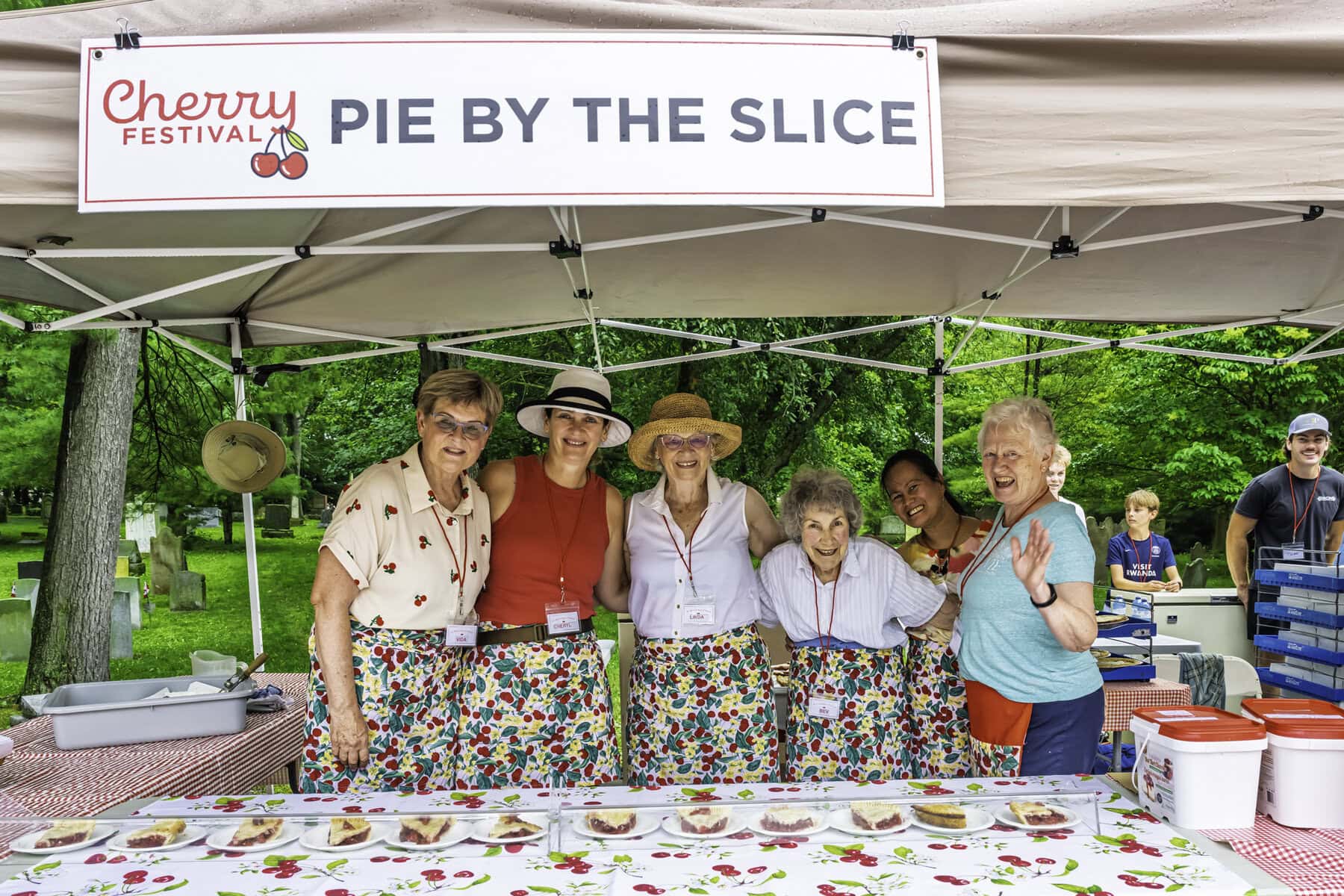 It takes a big team to make the annual Cherry Festival happen: volunteers from St. Mark's Anglican Church spend months baking cherry pies, readying items for sales and auctions and making sure everything runs smoothly the day of the festival.