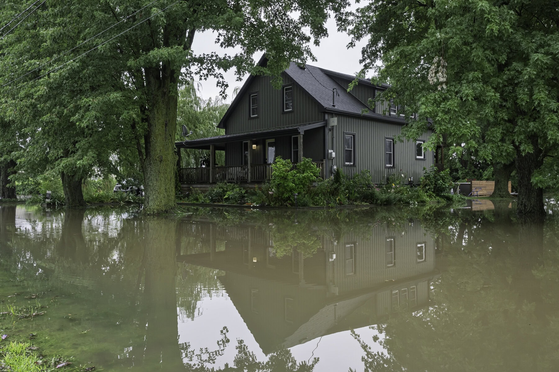 This home on 881 Line 2 Road is surrounded by water.