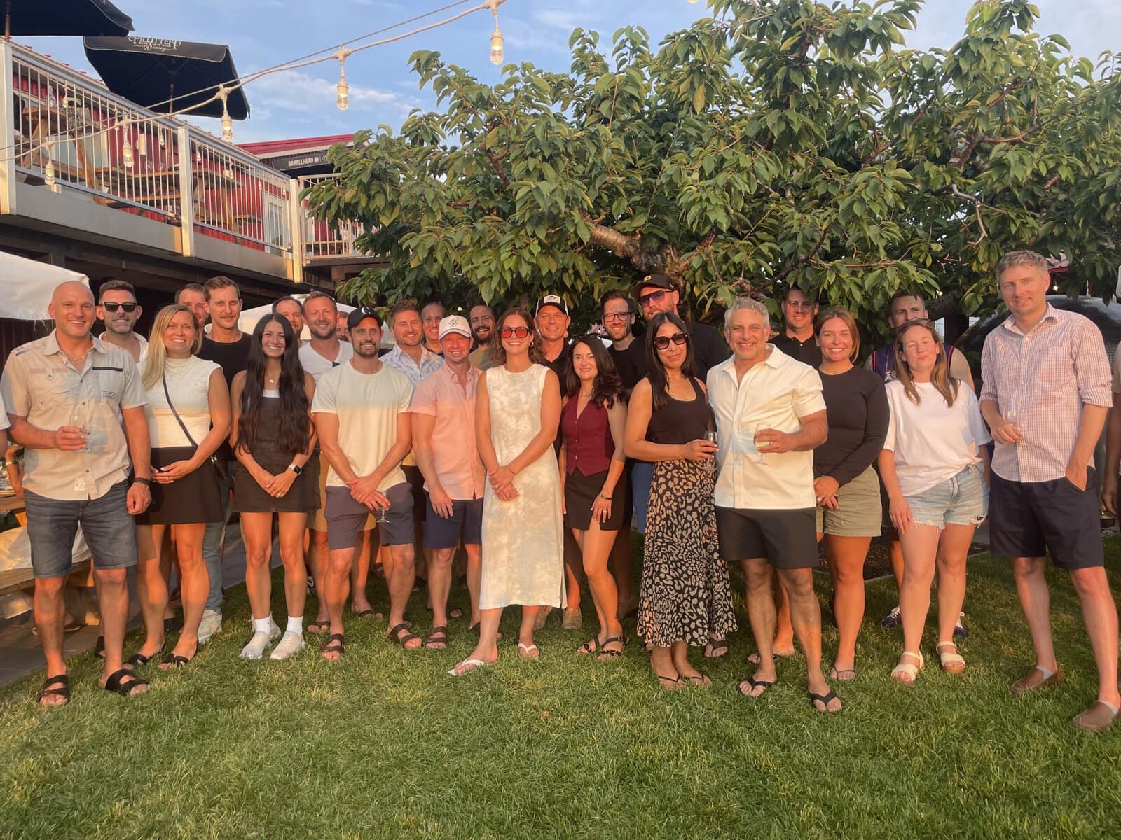 NOTL Soccer Club president Julia Friesen, centre, is surrounded by some of the coaches and volunteers honoured for their work with the organization.