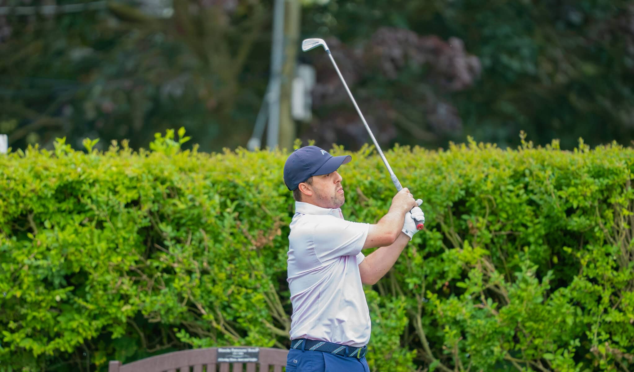 Ricky Watson hits a tee shot during Saturday's first round of the club championships.