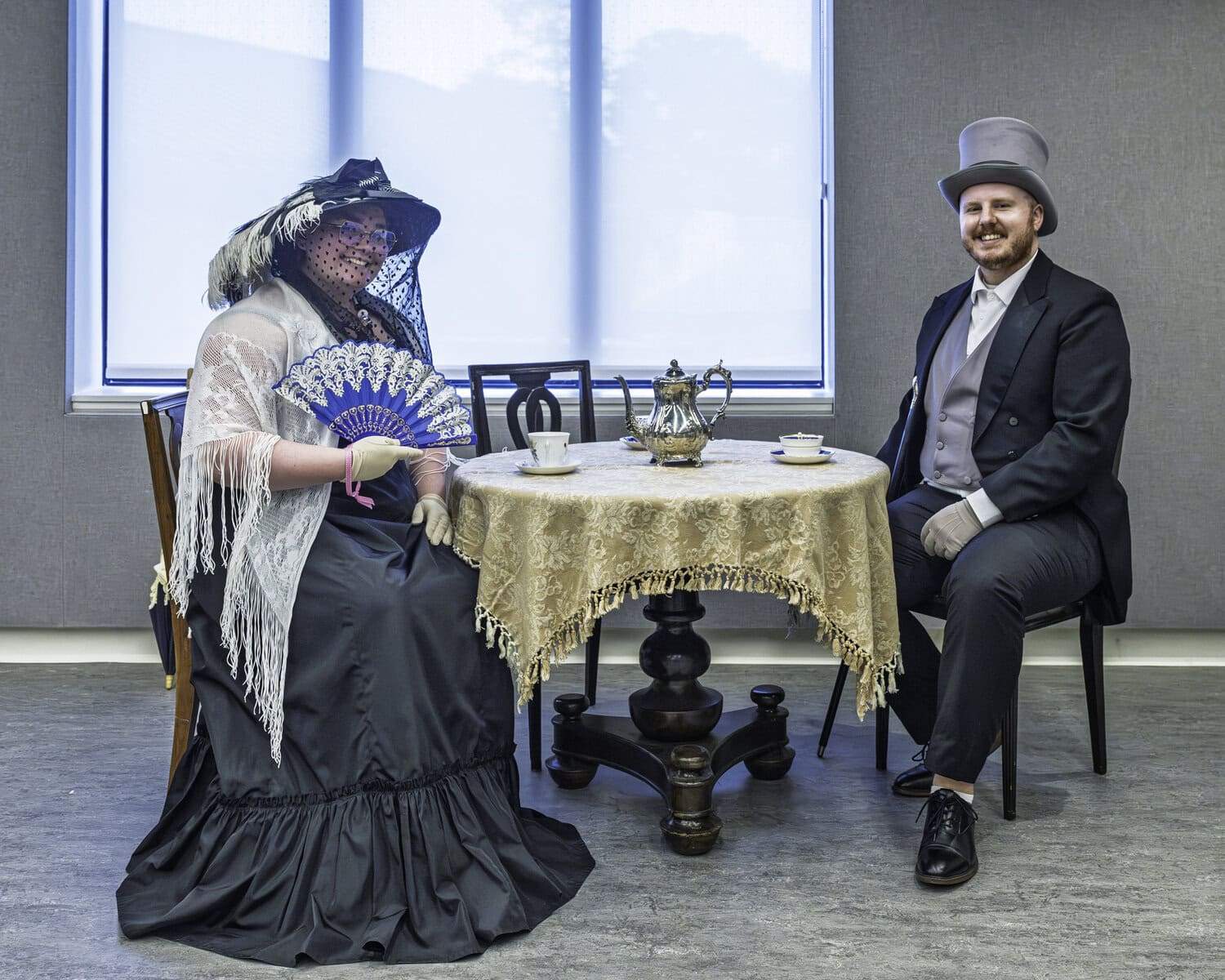 Wearing clothes Shaw actors use to train and rehearse in, education assistants Sydney Alexander and Benoit St-Aubain showcase some of the movements, customs and lessons from Shaw’s "Manners of the Mandate" specialized theatrical training program.